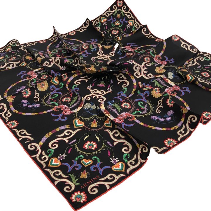 Armine Nostalji Serisi İpek Twill Eşarp 8039D-09