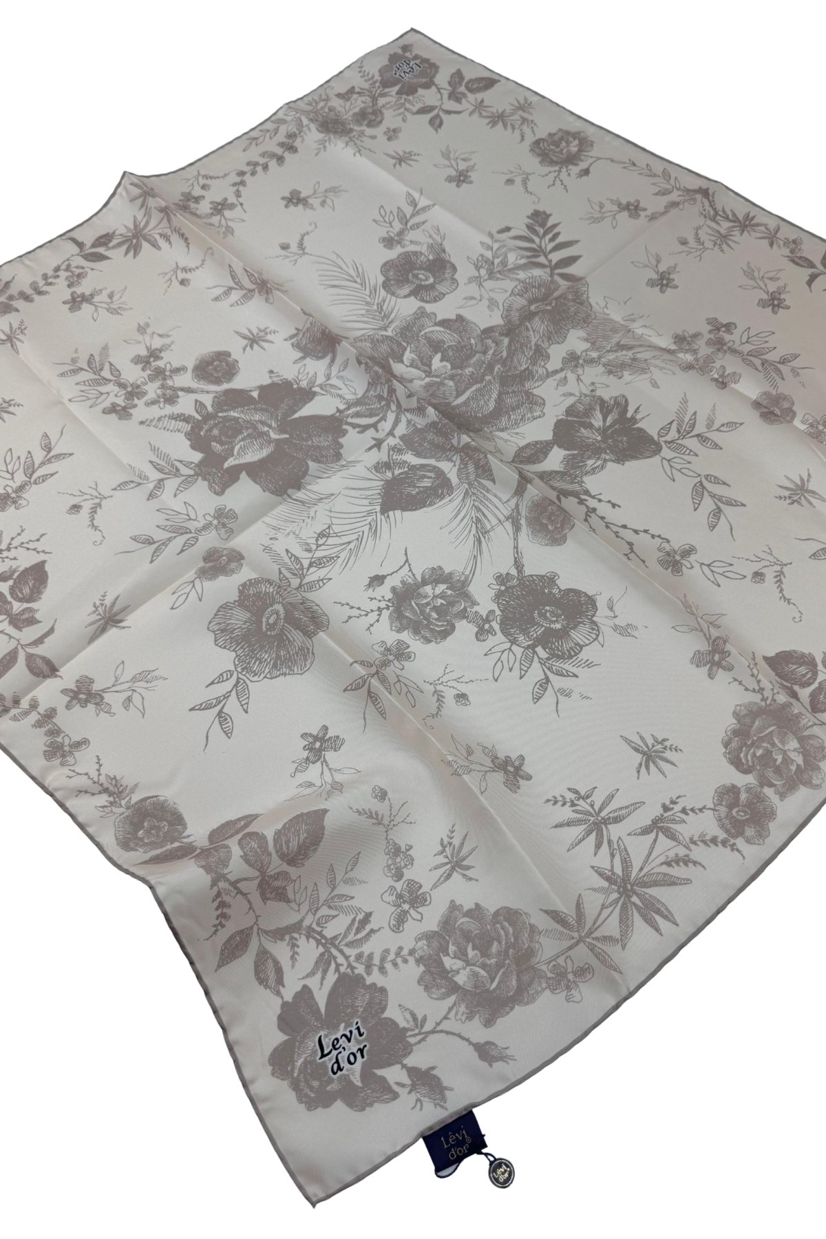 Levidor Twill İpek Eşarp LD1065-01 - Nohut Beji-03