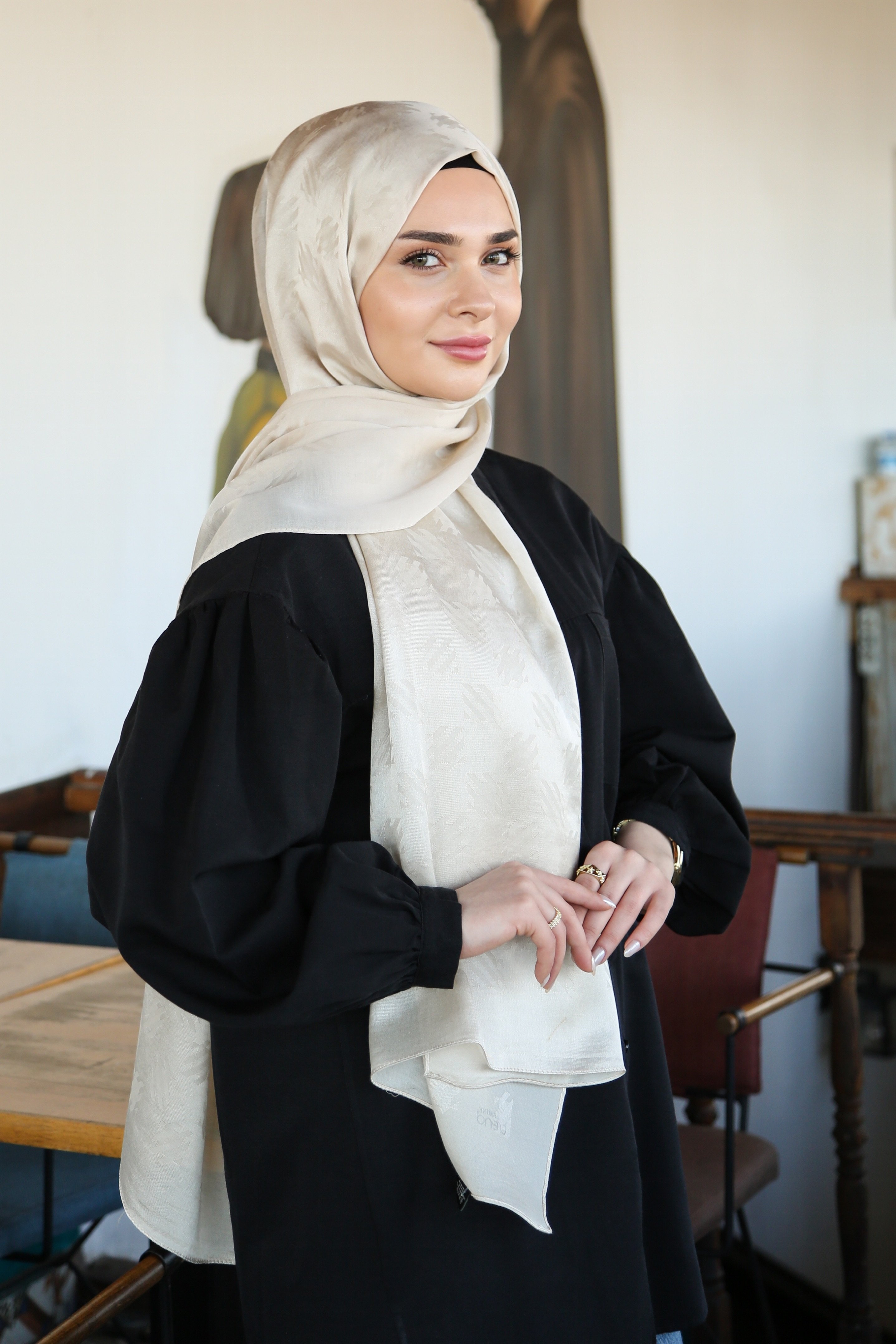 Armine Trend Lyon Şal 4 - Açık Vizon-247307