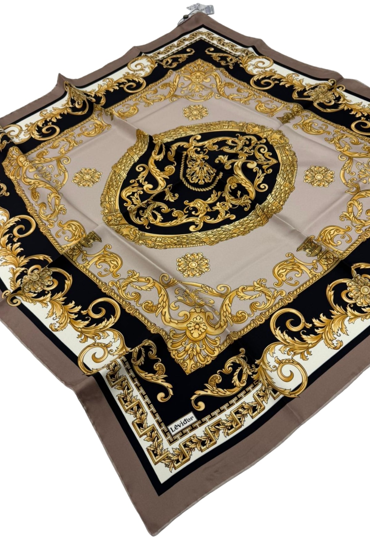 Levidor Twill İpek Eşarp LD1108 - 05-Vizon-Gold