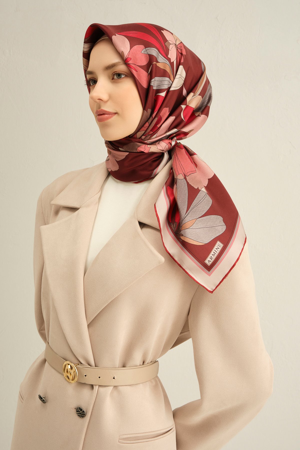 Armine Twill İpek Eşarp 9312D