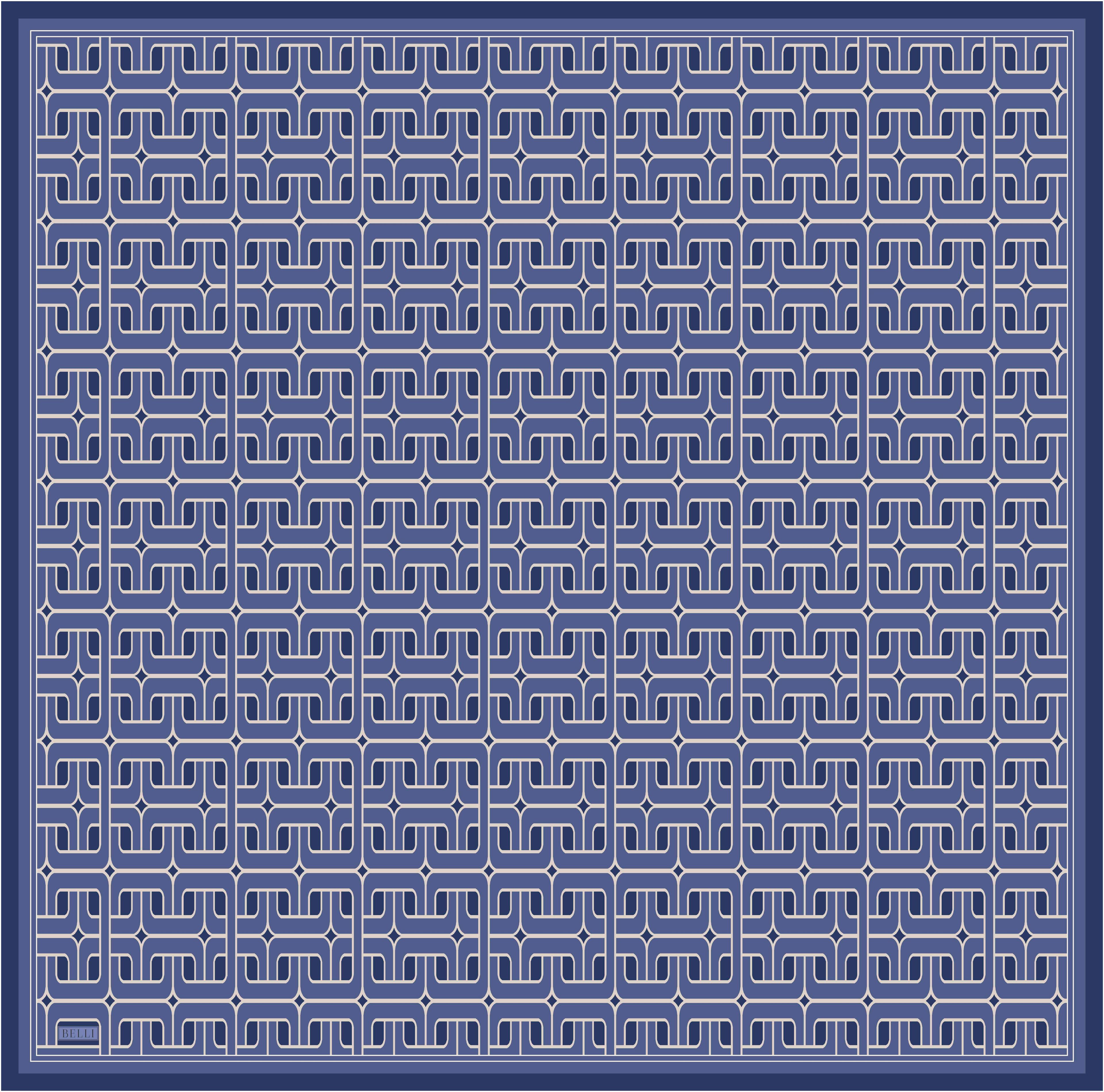 Belli Twill İpek Eşarp 4118D - Çok Renkli 1