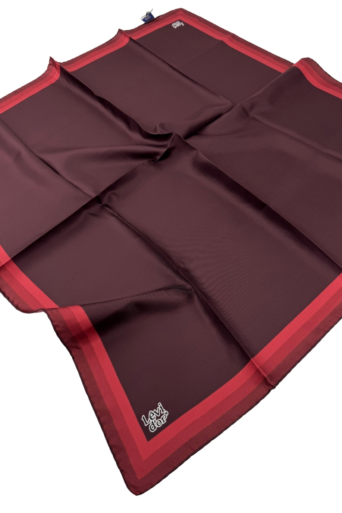 Levidor Twill İpek Eşarp LD1067-01 - Bordo-10