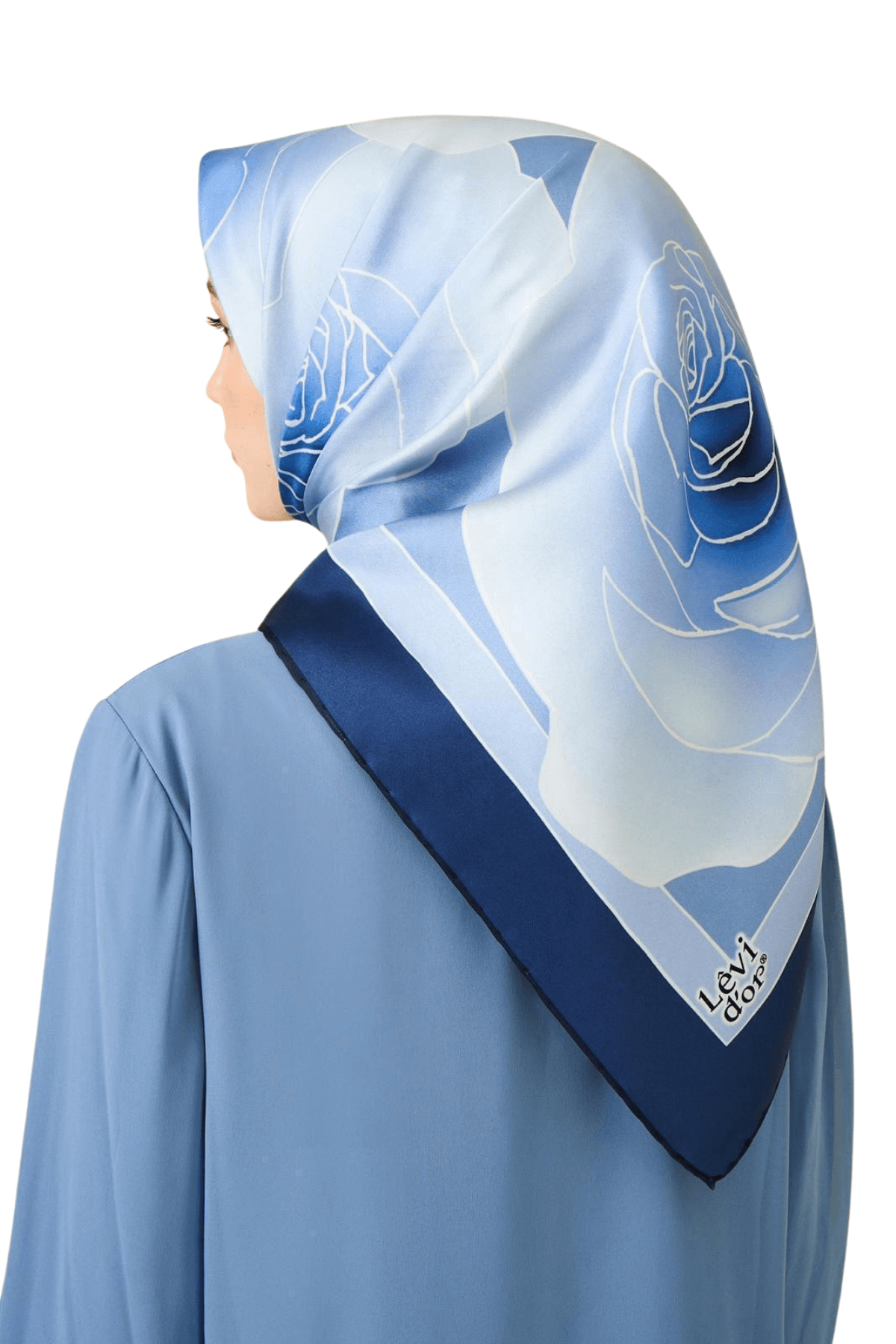 Levidor Twill İpek Eşarp LD1063-01 - Gökyüzü Mavisi-01