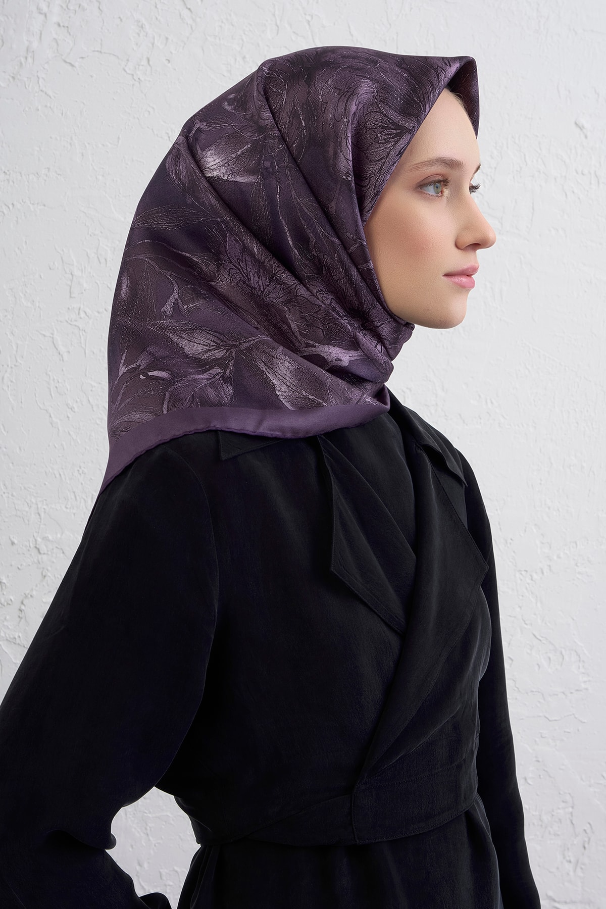 Armine Sura İpek Eşarp 9409DS - 33-Koyu Violet
