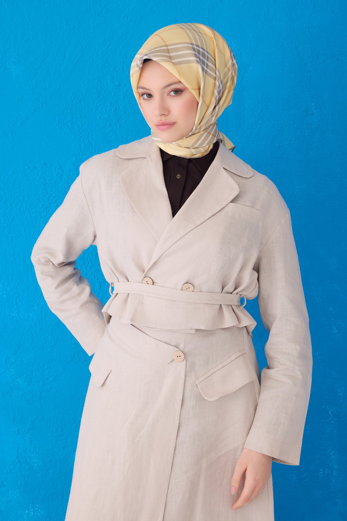 Belli Twill İpek Eşarp 4122D - Sarı-32