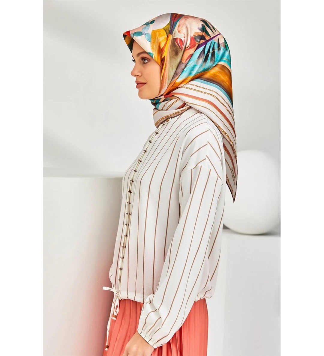 Armine Nostalji Serisi Twill İpek Eşarp 8319D-35