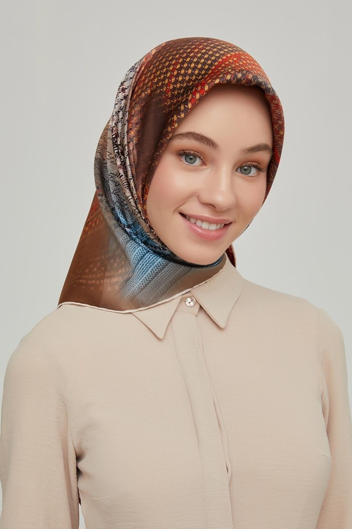 Armine Nostalji Serisi Twill İpek Eşarp 8602D-33