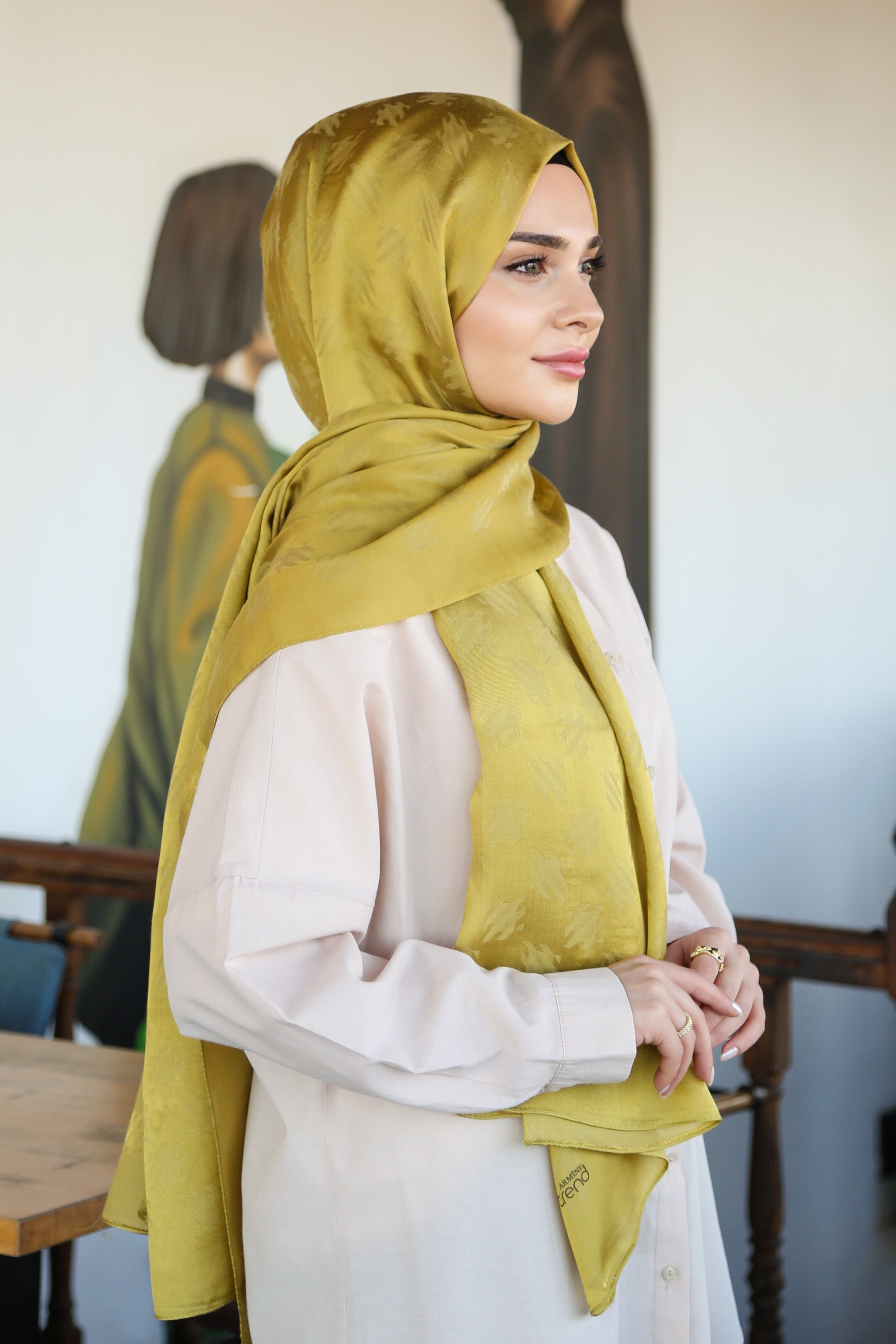 Armine Trend Lyon Şal 4 - Hardal- 247312