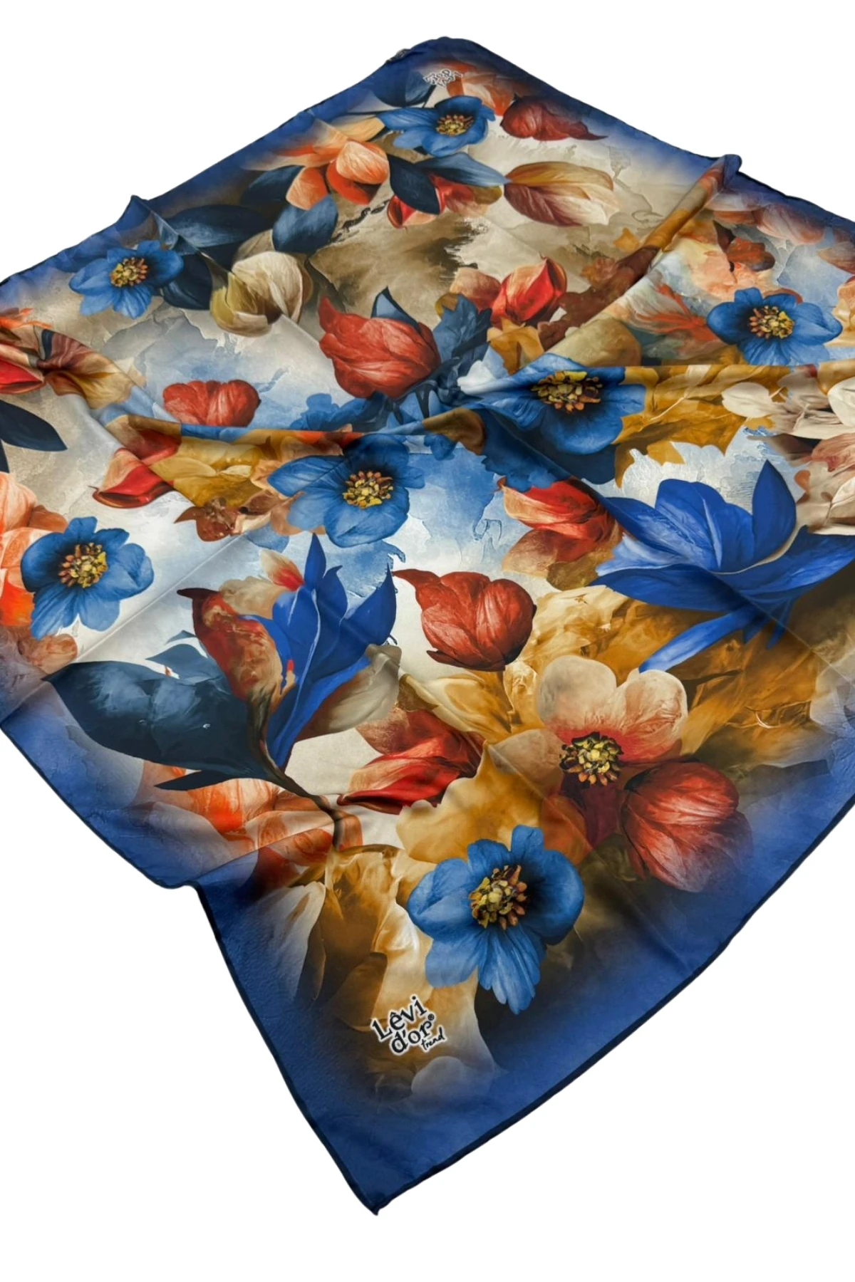 Levidor Trend Twill Eşarp LDT284 - 01-İndigo-Gül Kurusu