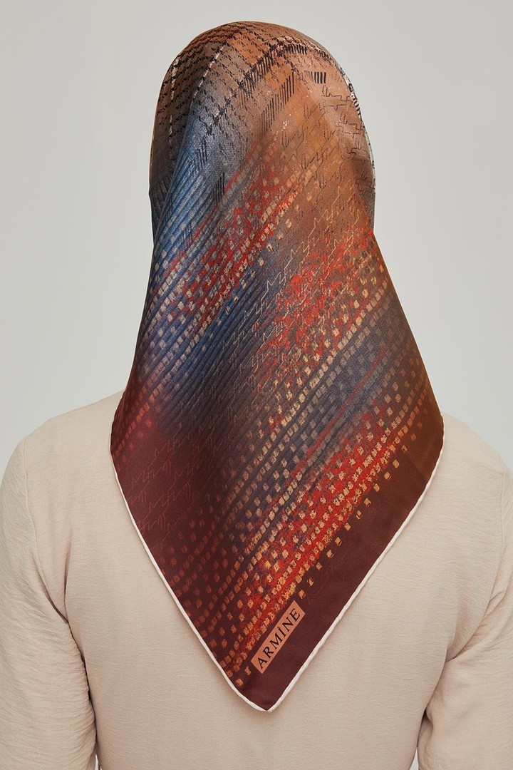 Armine Nostalji Serisi Twill İpek Eşarp 8602D-33