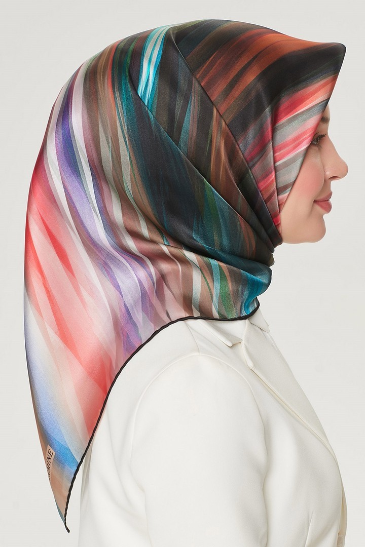 Armine Nostalji Serisi İpek Twill Eşarp 8508D-37