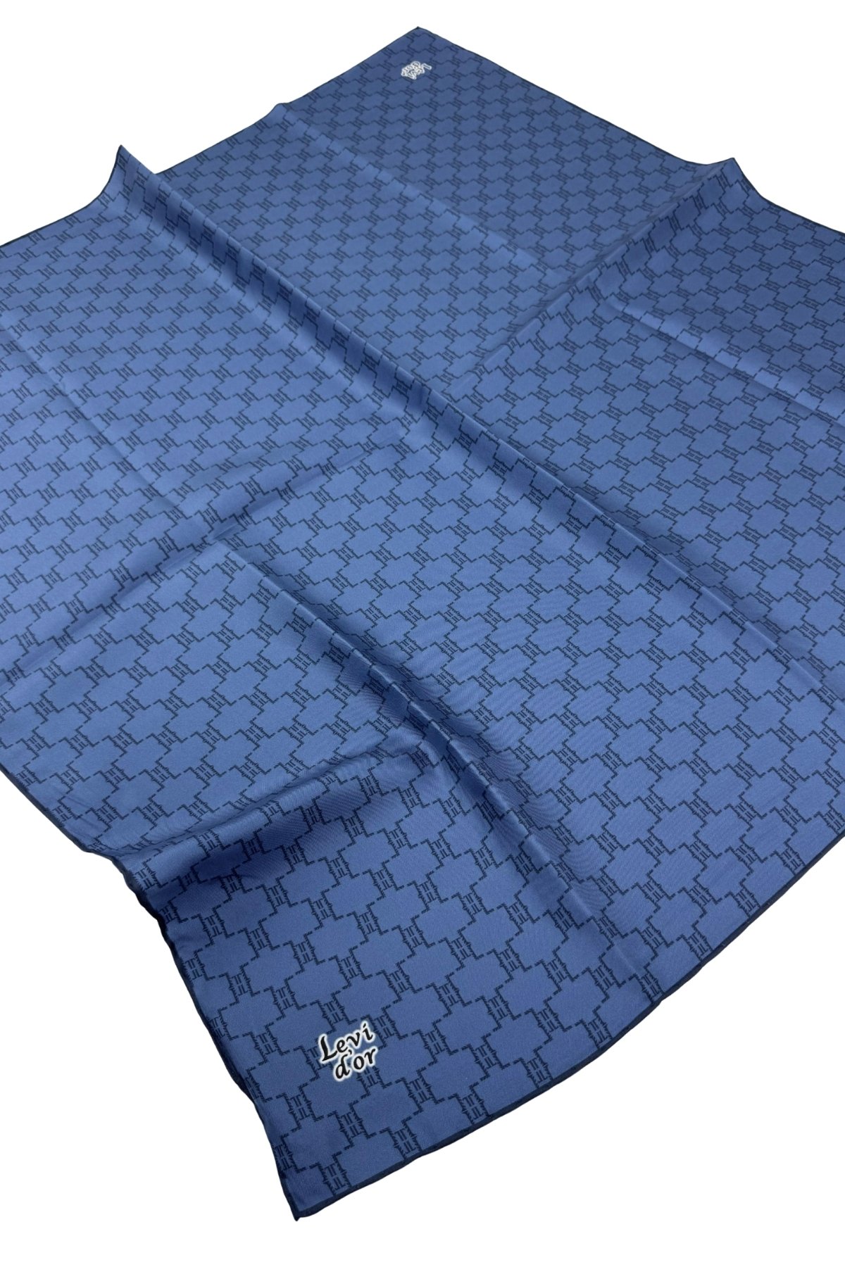 Levidor Twill İpek Eşarp LD1066-01 - İndigo-06