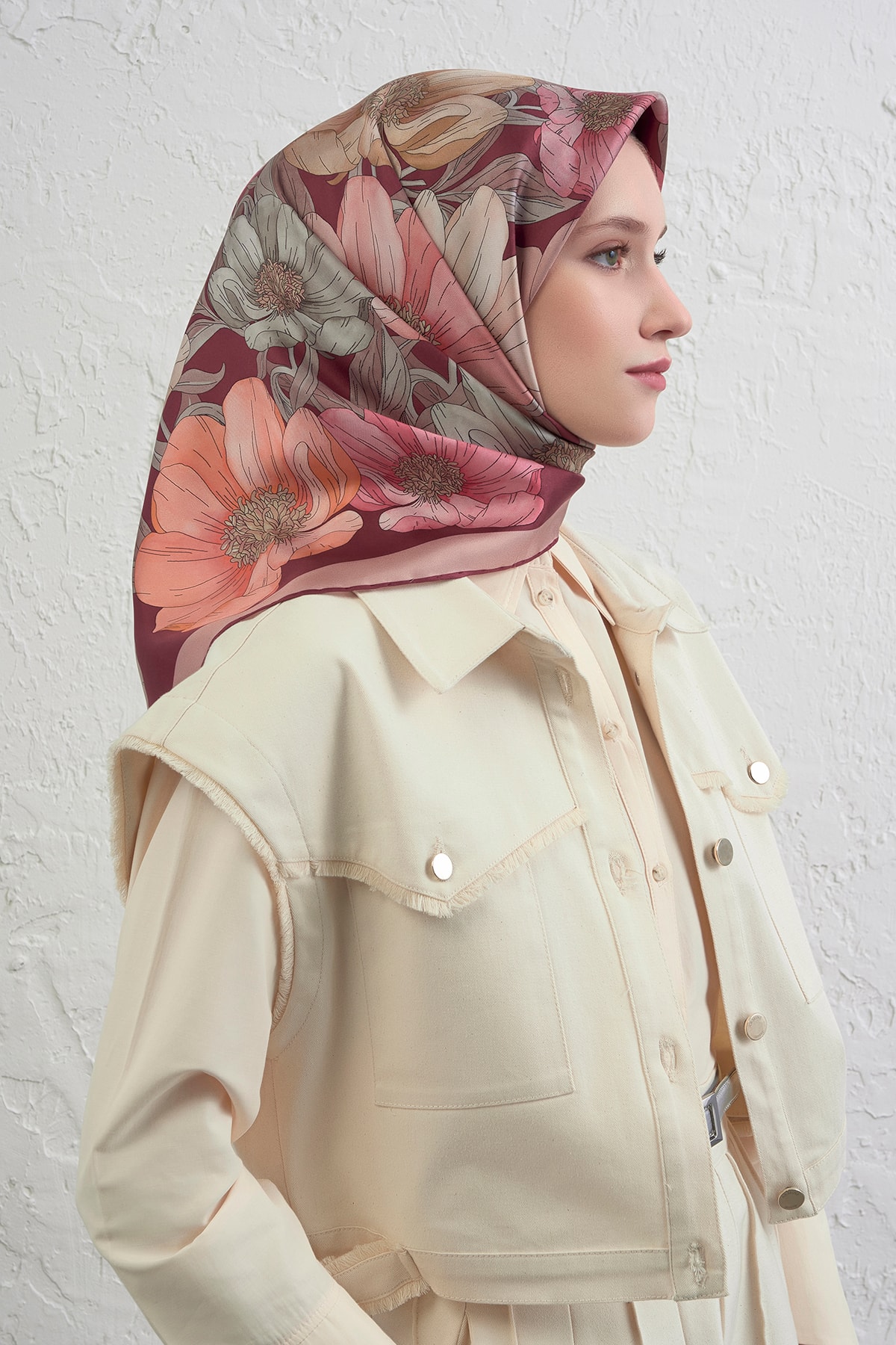 Armine Sura İpek Eşarp 9403DS - 02-Çok Renkli