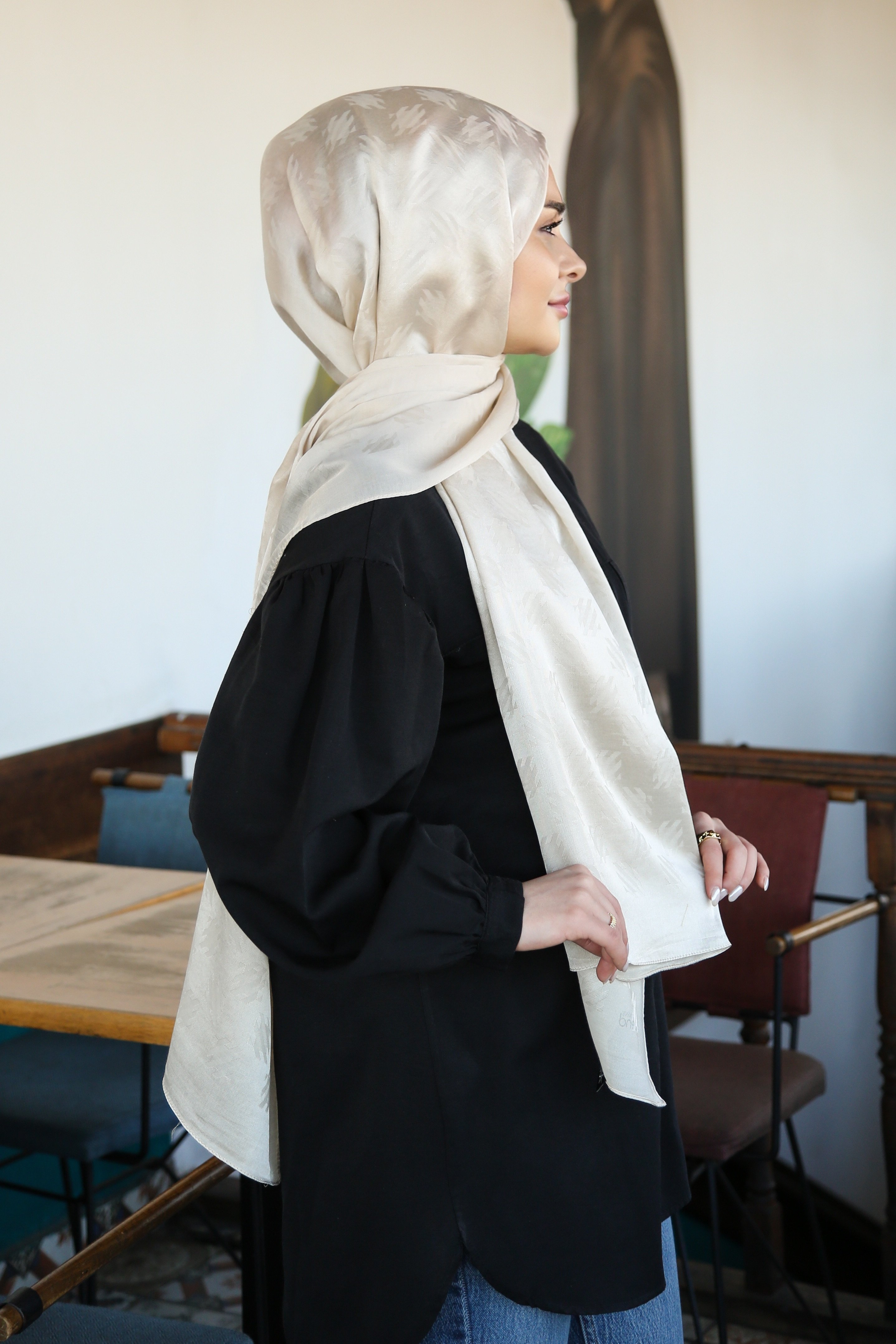 Armine Trend Lyon Şal 4 - Açık Vizon-247307