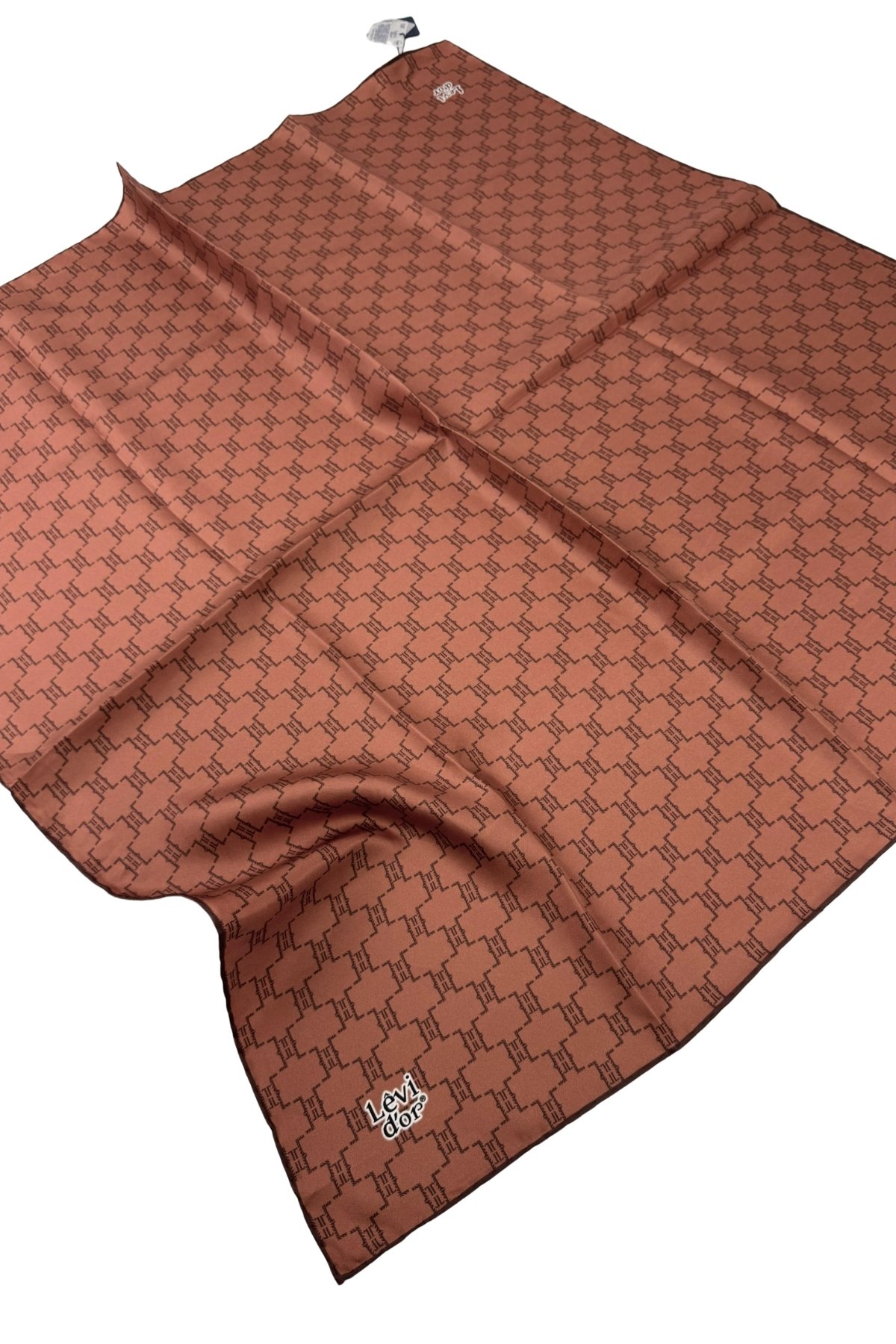 Levidor Twill İpek Eşarp LD1066-01 - Turuncu-12
