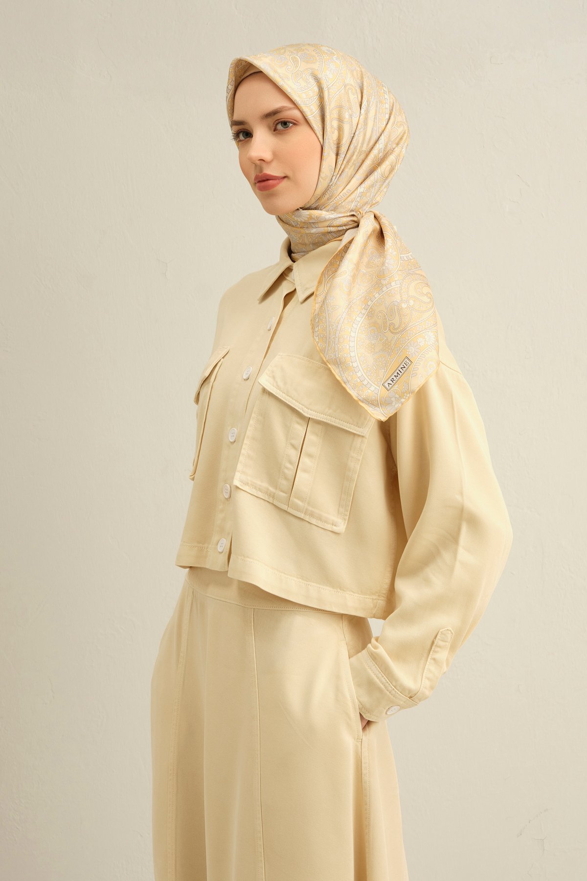 Armine Twill İpek Eşarp 9304D