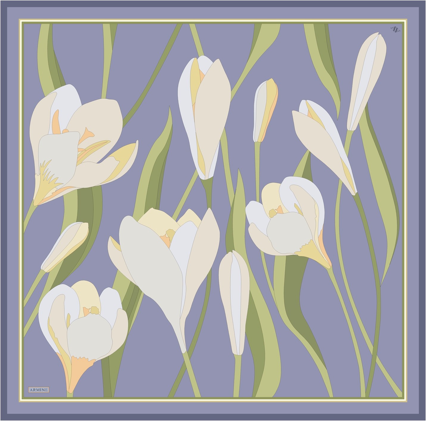 Armine Twill İpek Eşarp 9302D