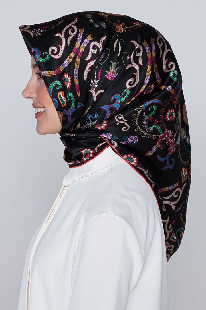 Armine Nostalji Serisi İpek Twill Eşarp 8039D-09