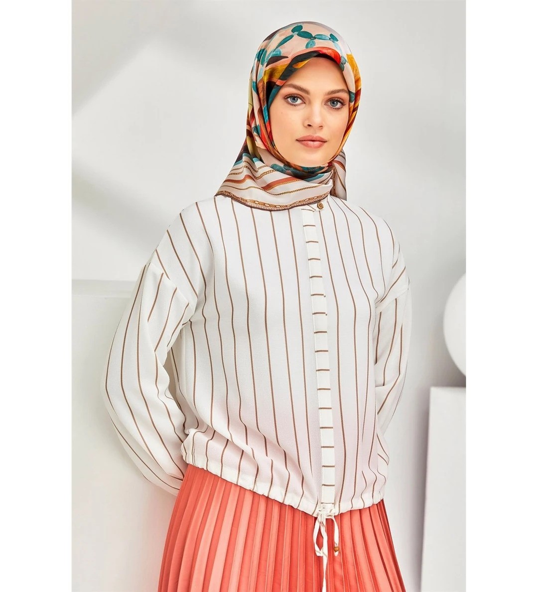 Armine Nostalji Serisi Twill İpek Eşarp 8319D-35
