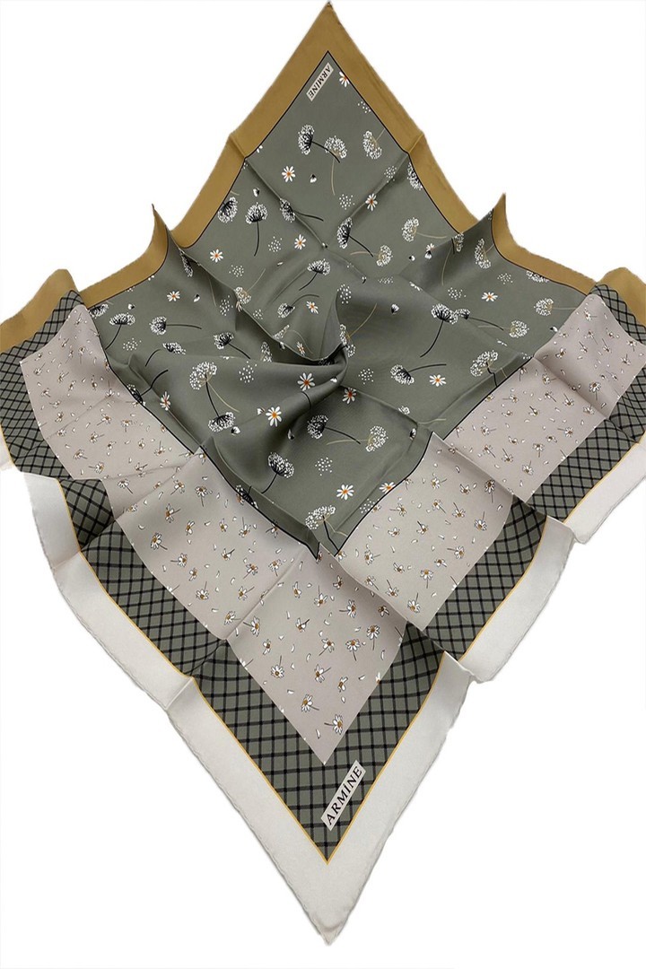 Armine Nostalji Serisi Twill İpek Eşarp 8517D-36