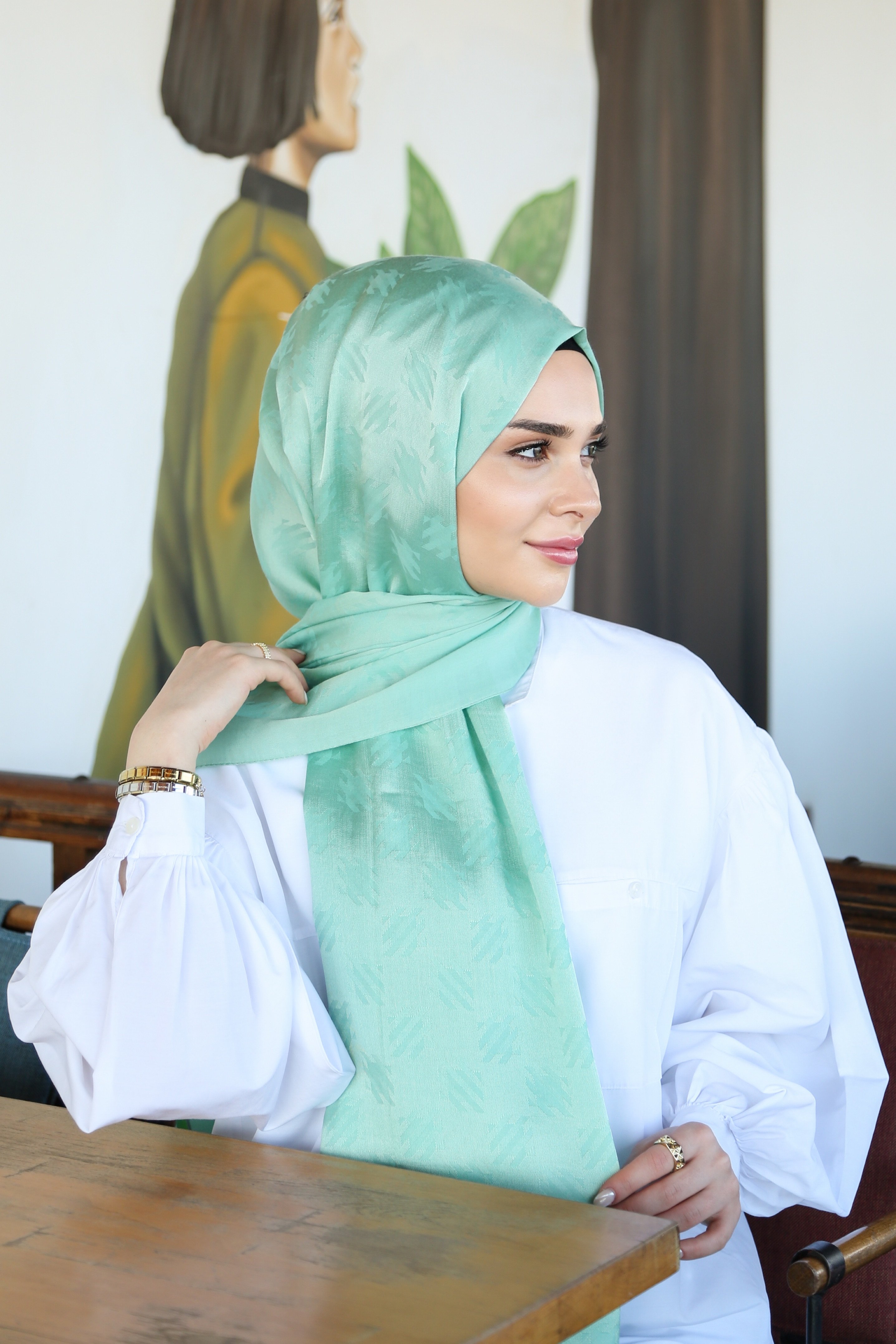 Armine Trend Lyon Şal 4 - Su Yeşili-247311