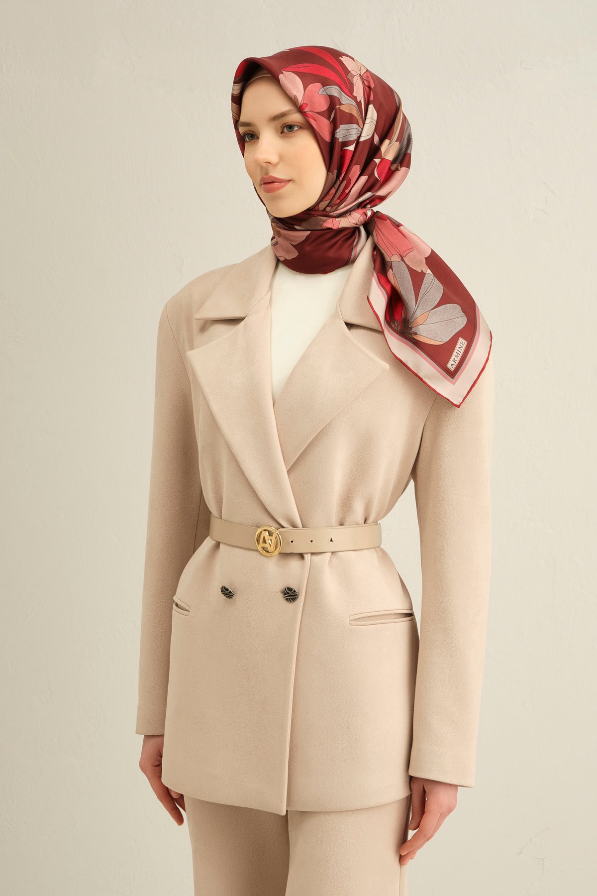 Armine Twill İpek Eşarp 9312D