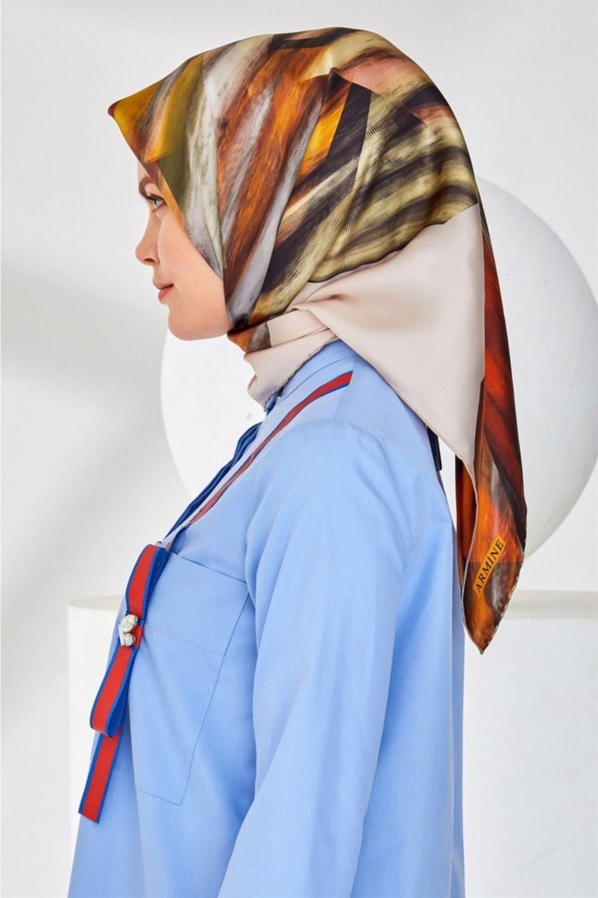 Armine Nostalji Serisi Twill İpek Eşarp 8339D-36