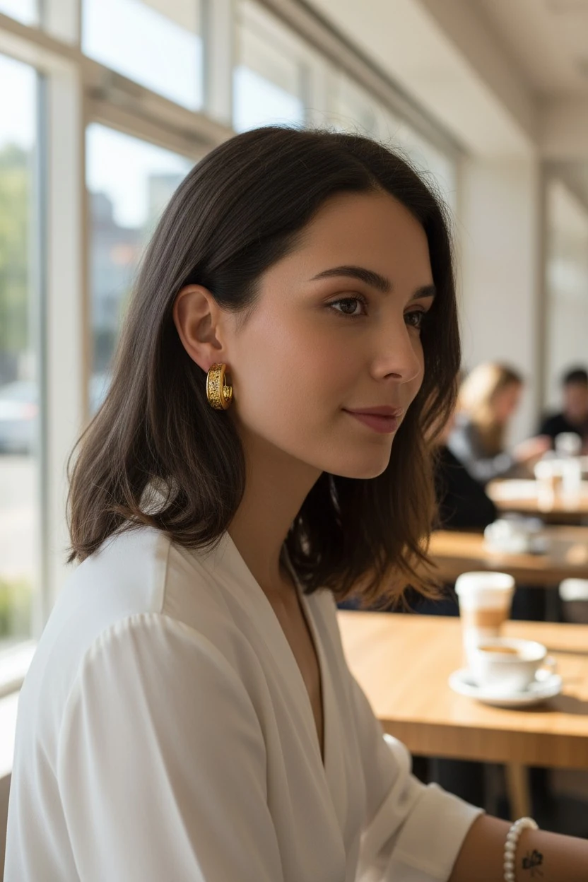 Kelebek Motifli Küpe