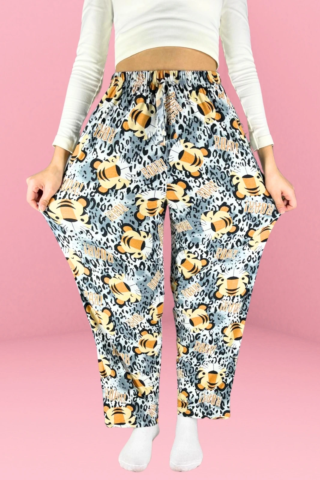 X-Dreamy Büyük Beden Kadife Dokulu Desenli Süet Pijama Altı Pantolon - Lacivert