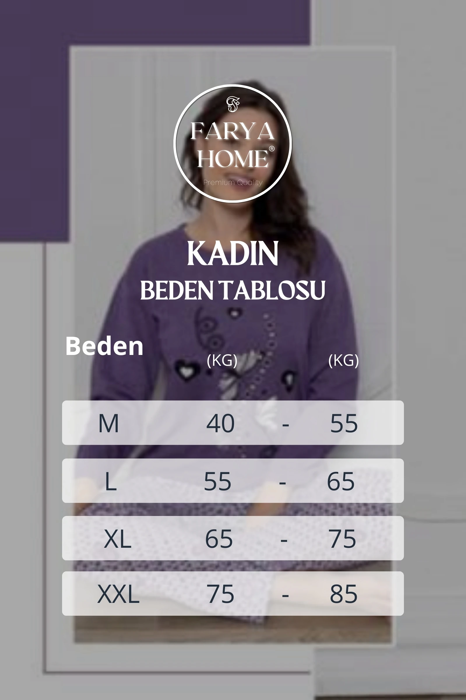 Dreamy Pamuklu Desenli 2 İplik Uzun Kollu Pijama Takımı - Mor