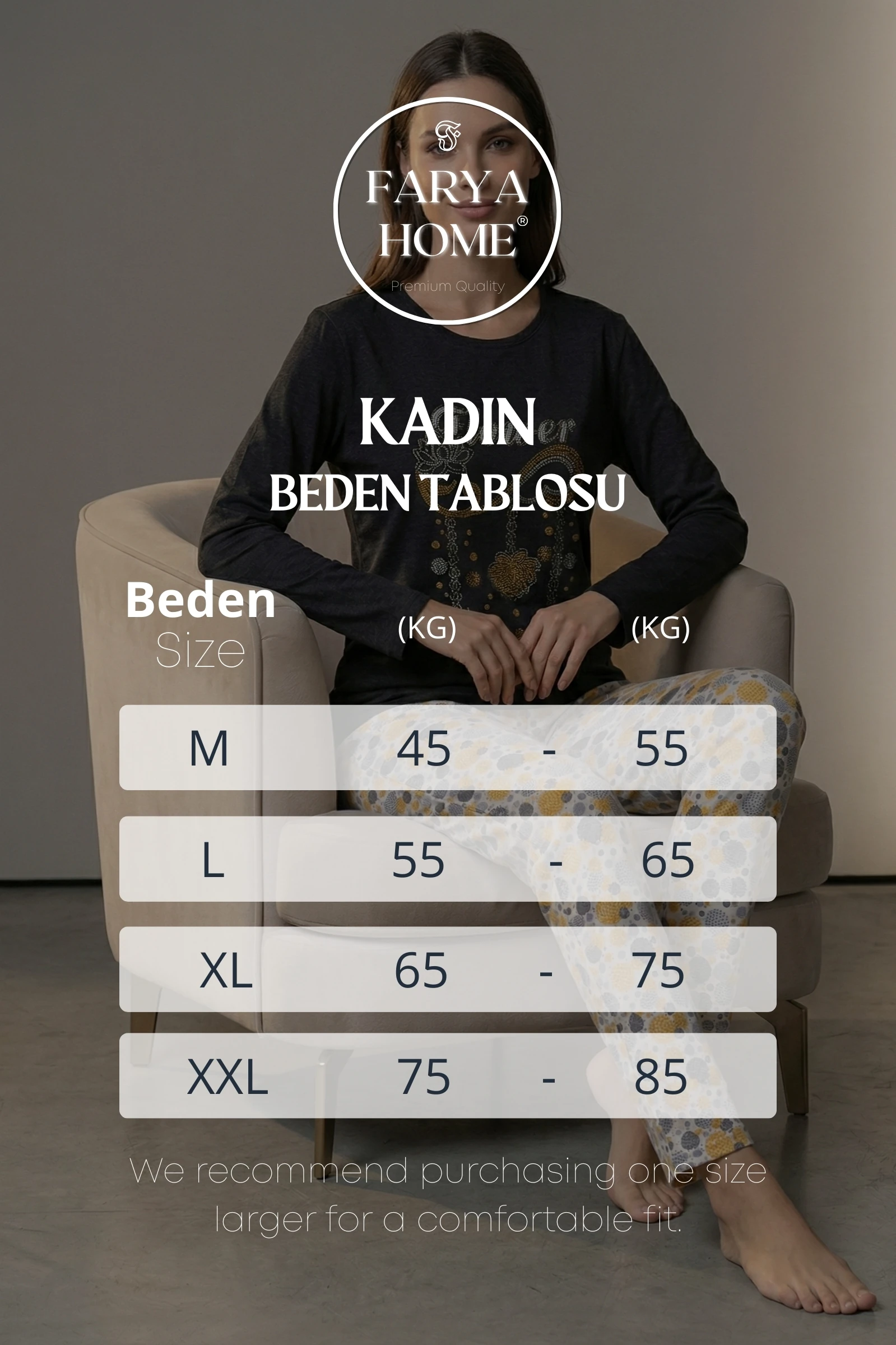 Dreamy Pamuklu Desenli 2 İplik Uzun Kollu Pijama Takımı - Siyah-Sarı