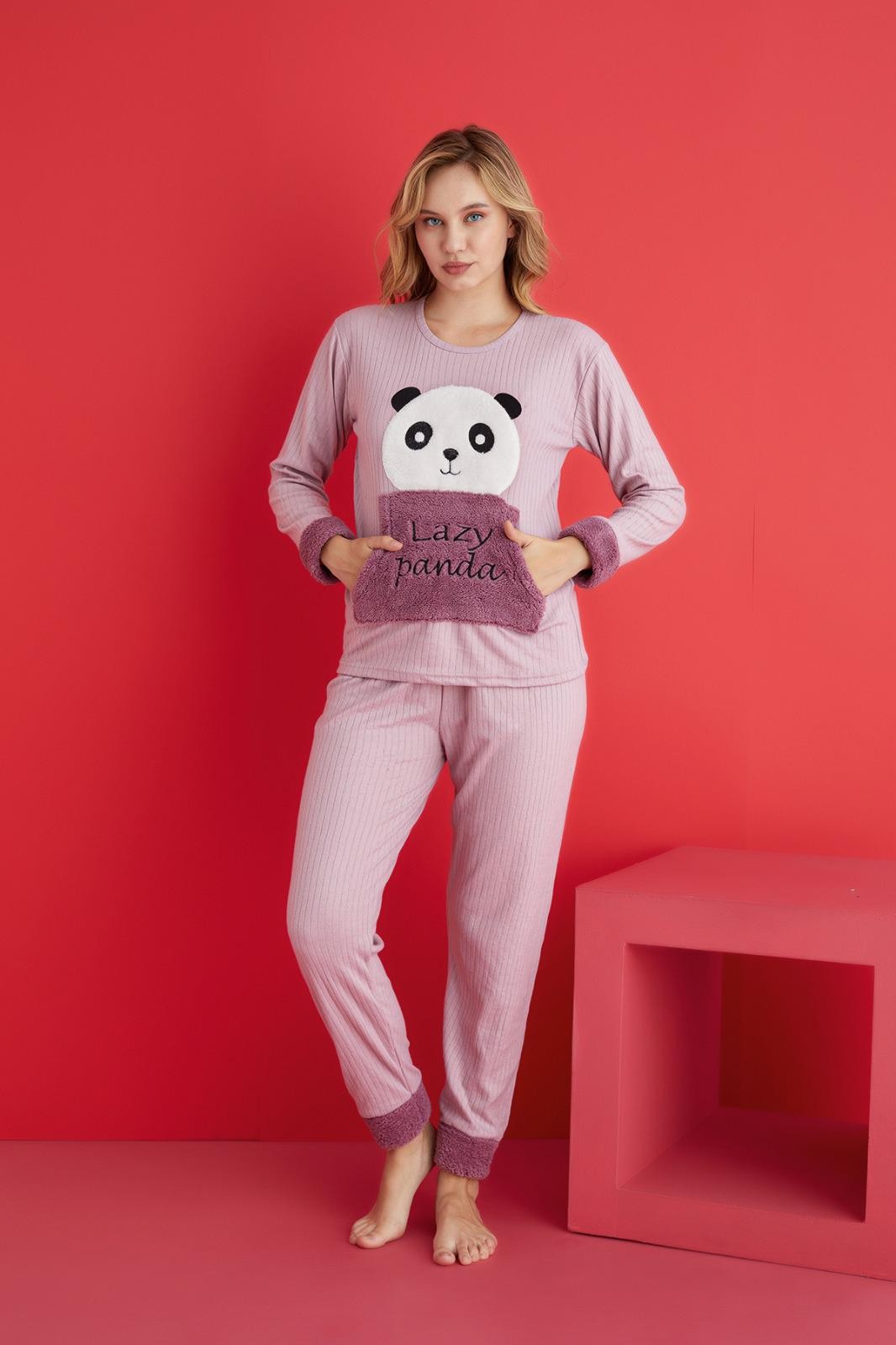 Luxury Soft Welsoft Kanguru Cepli Pamuklu İnterlok Penye Pijama Takımı