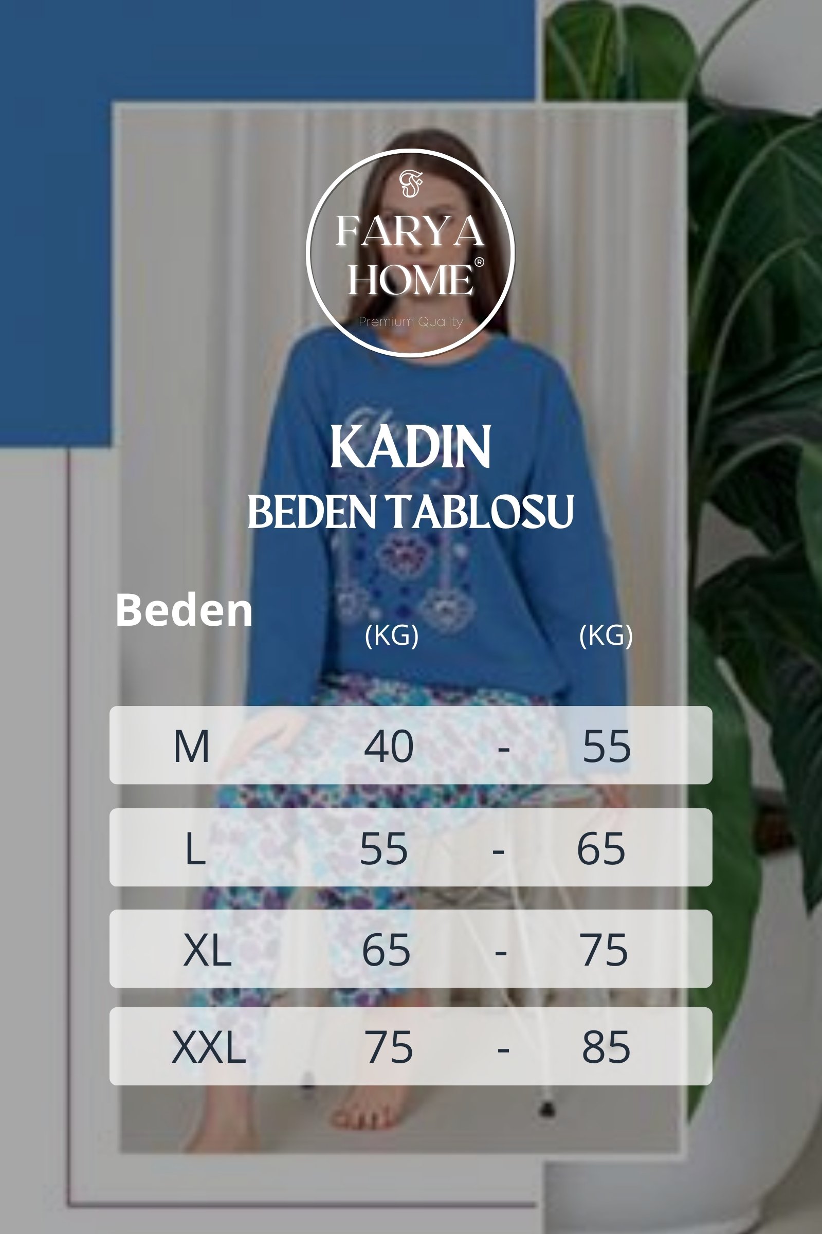 Dreamy Pamuklu Desenli 2 İplik Uzun Kollu Pijama Takımı - Mavi