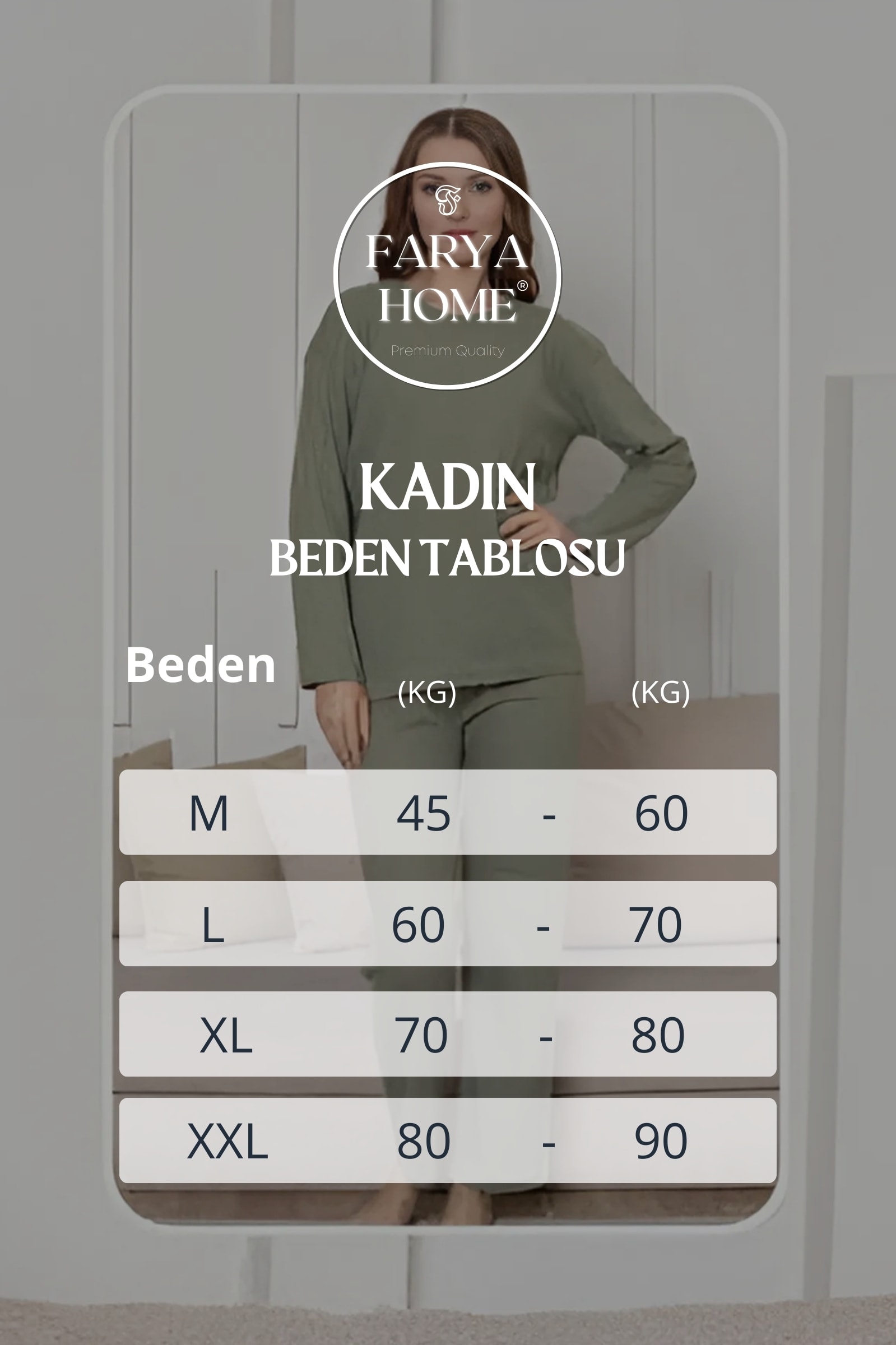 Pamuklu Kalın Kışlık İnterlok Şeritli Uzun Kollu Örme Pijama Takımı - Haki