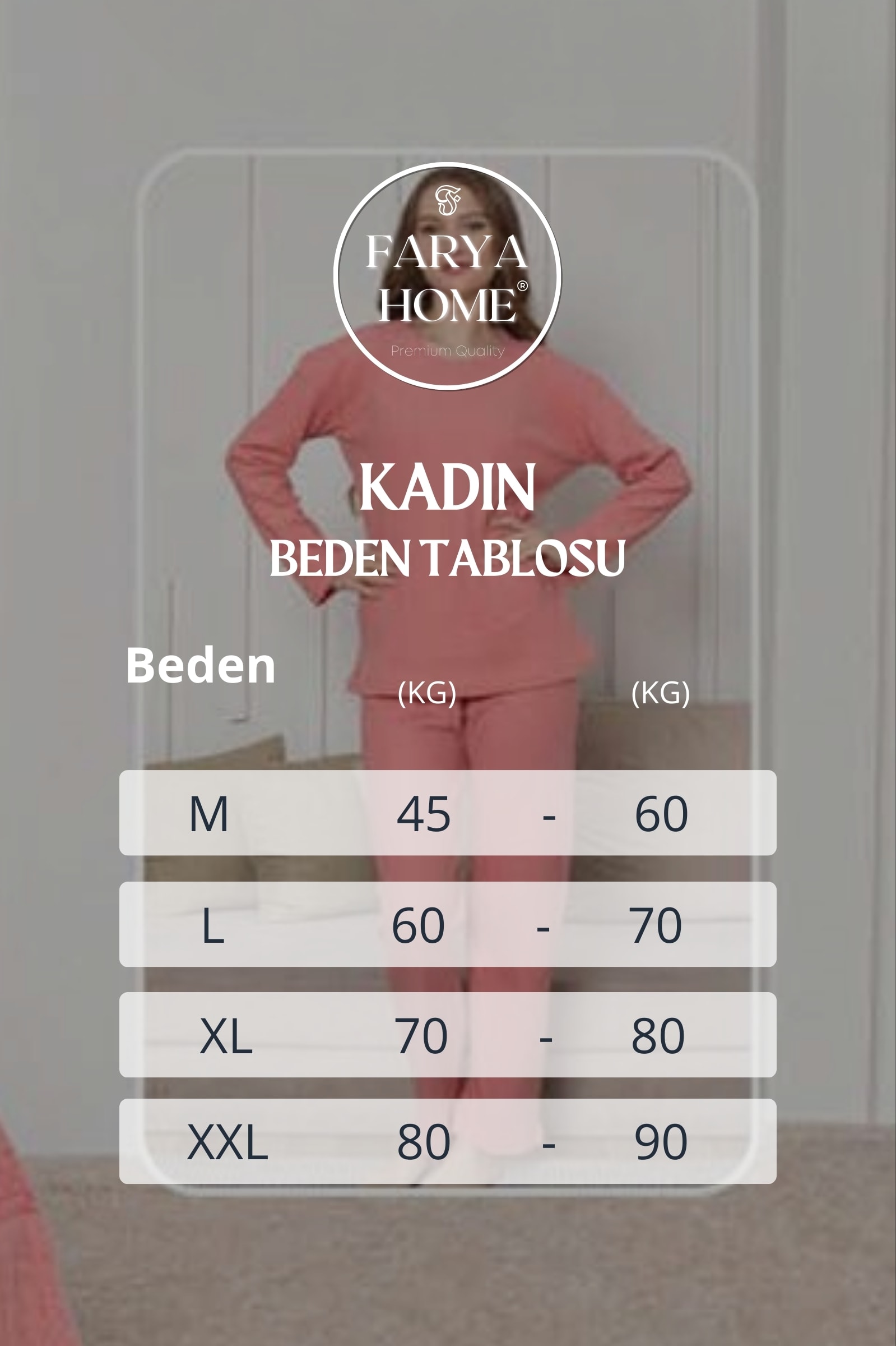 Pamuklu Kalın Kışlık İnterlok Şeritli Uzun Kollu Örme Pijama Takımı - Yavruağzı