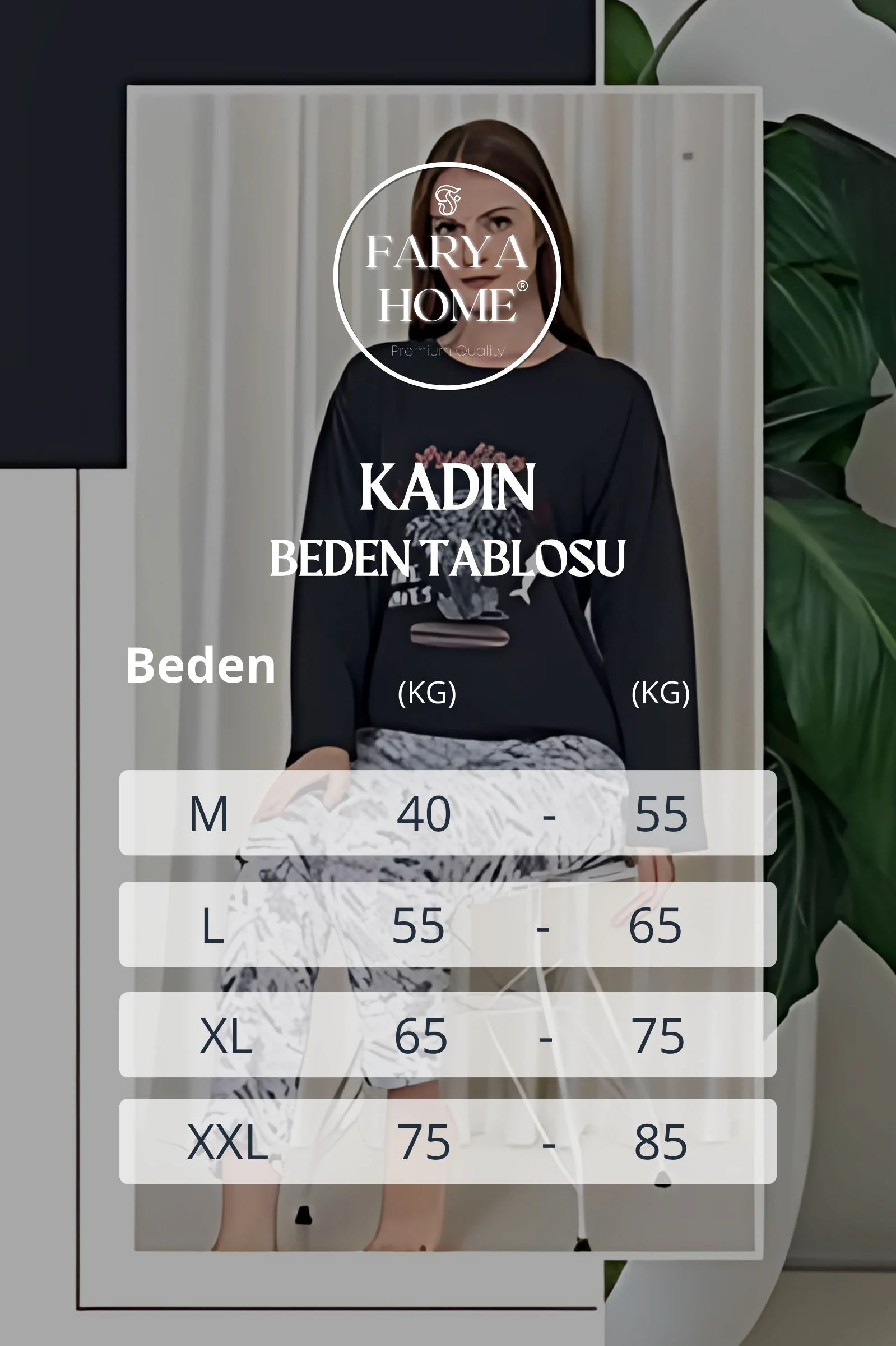 Dreamy Pamuklu Desenli 2 İplik Uzun Kollu Pijama Takımı - FÜME