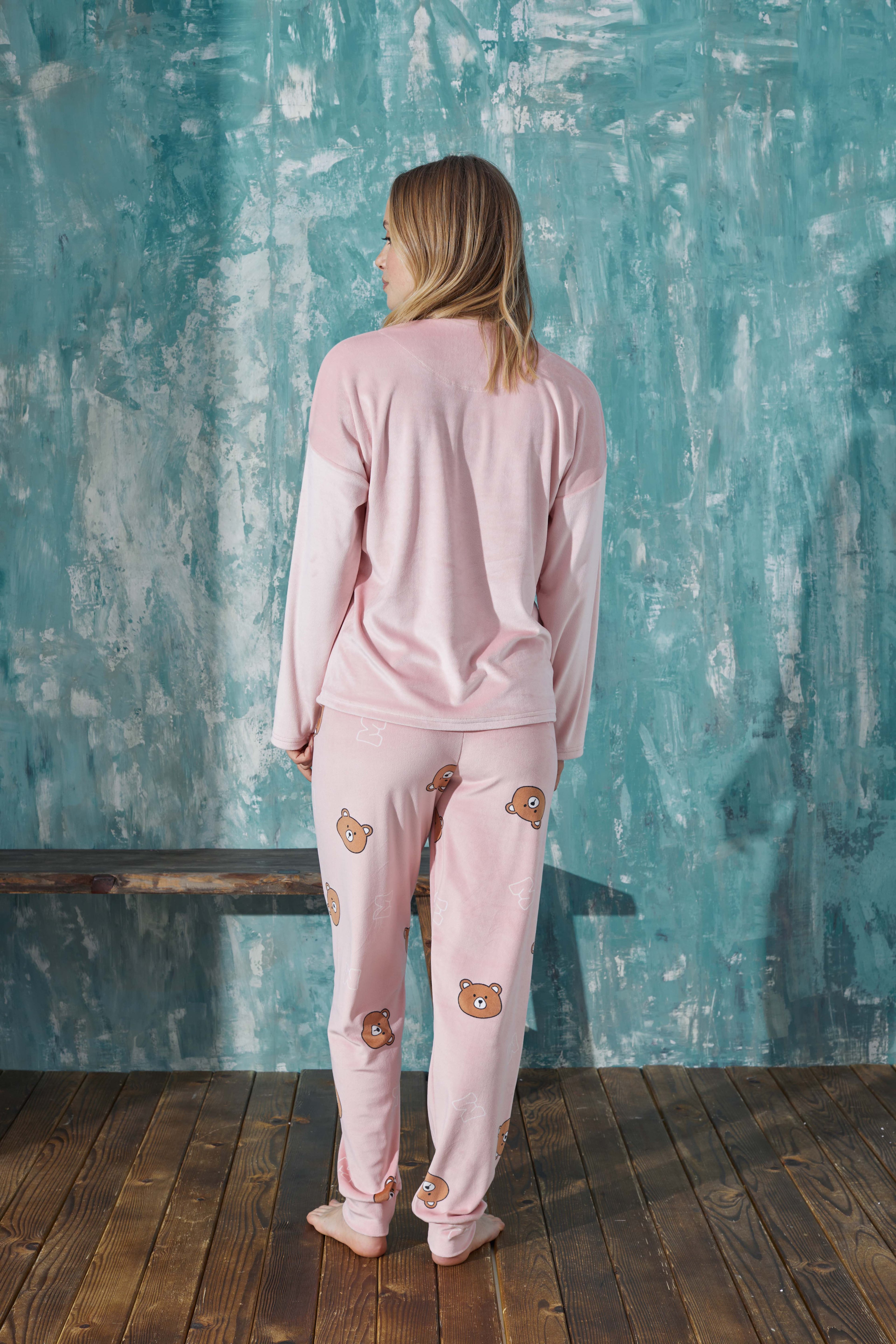 Luxury Velvet Fransız Kadife Anne Kız Kombin Pijama Takımı (Anne kız ayrı satılır)