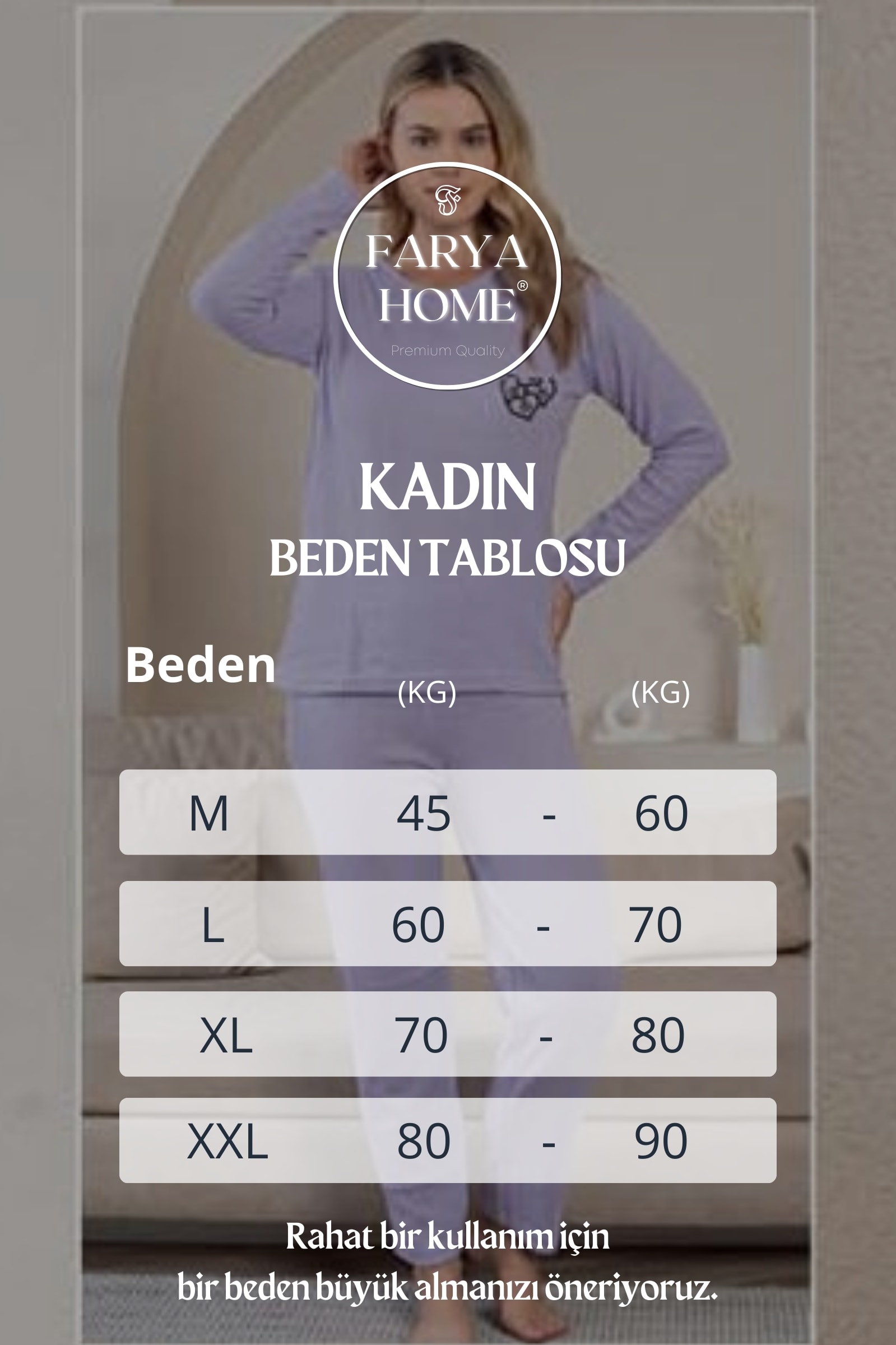 Kalın Kışlık İnterlok Şeritli Uzun Kollu Örme Pijama Takımı - Lila