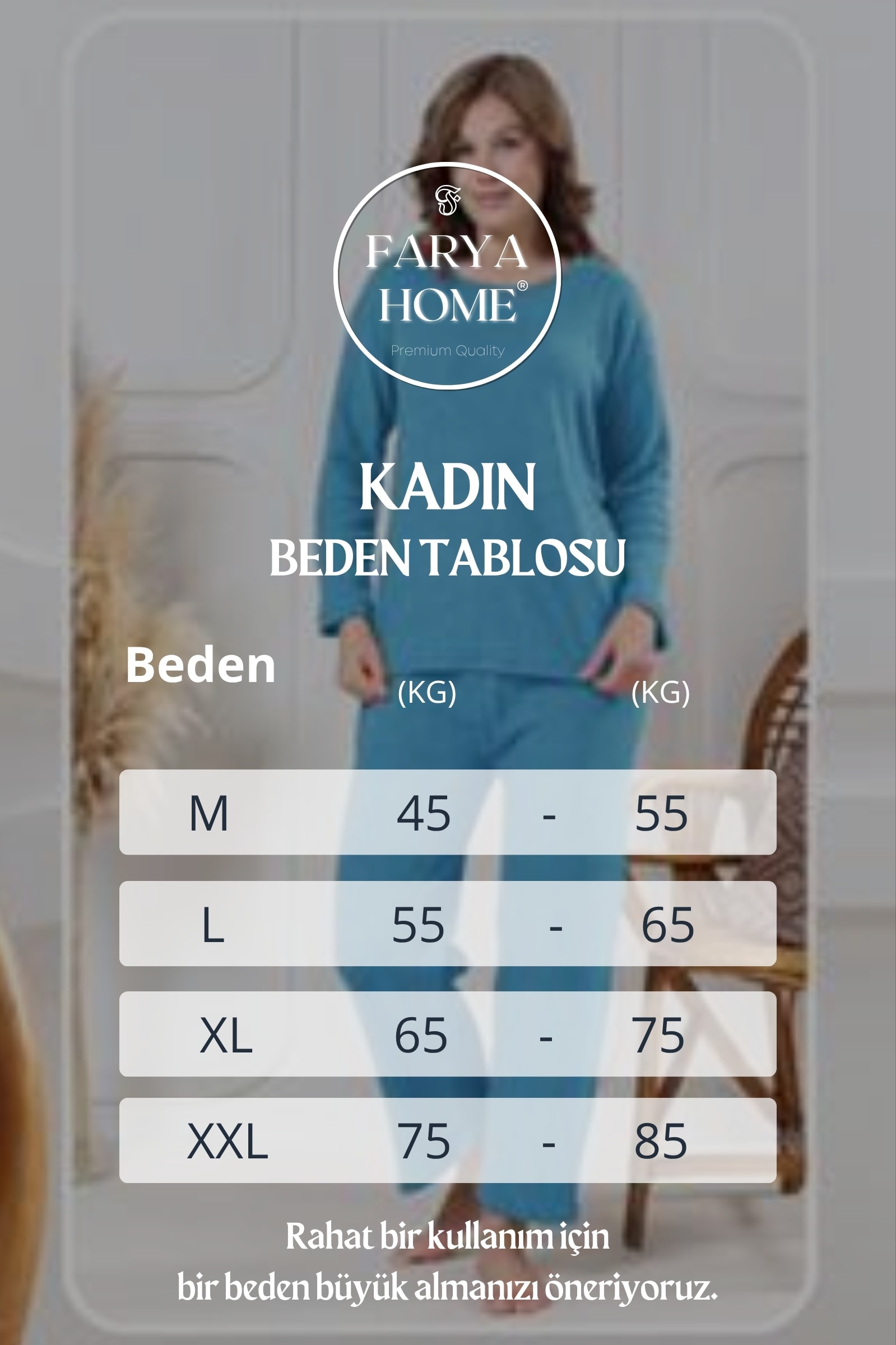 Pamuklu Kalın Kışlık İnterlok Şeritli Uzun Kollu Örme Pijama Takımı - Mavi