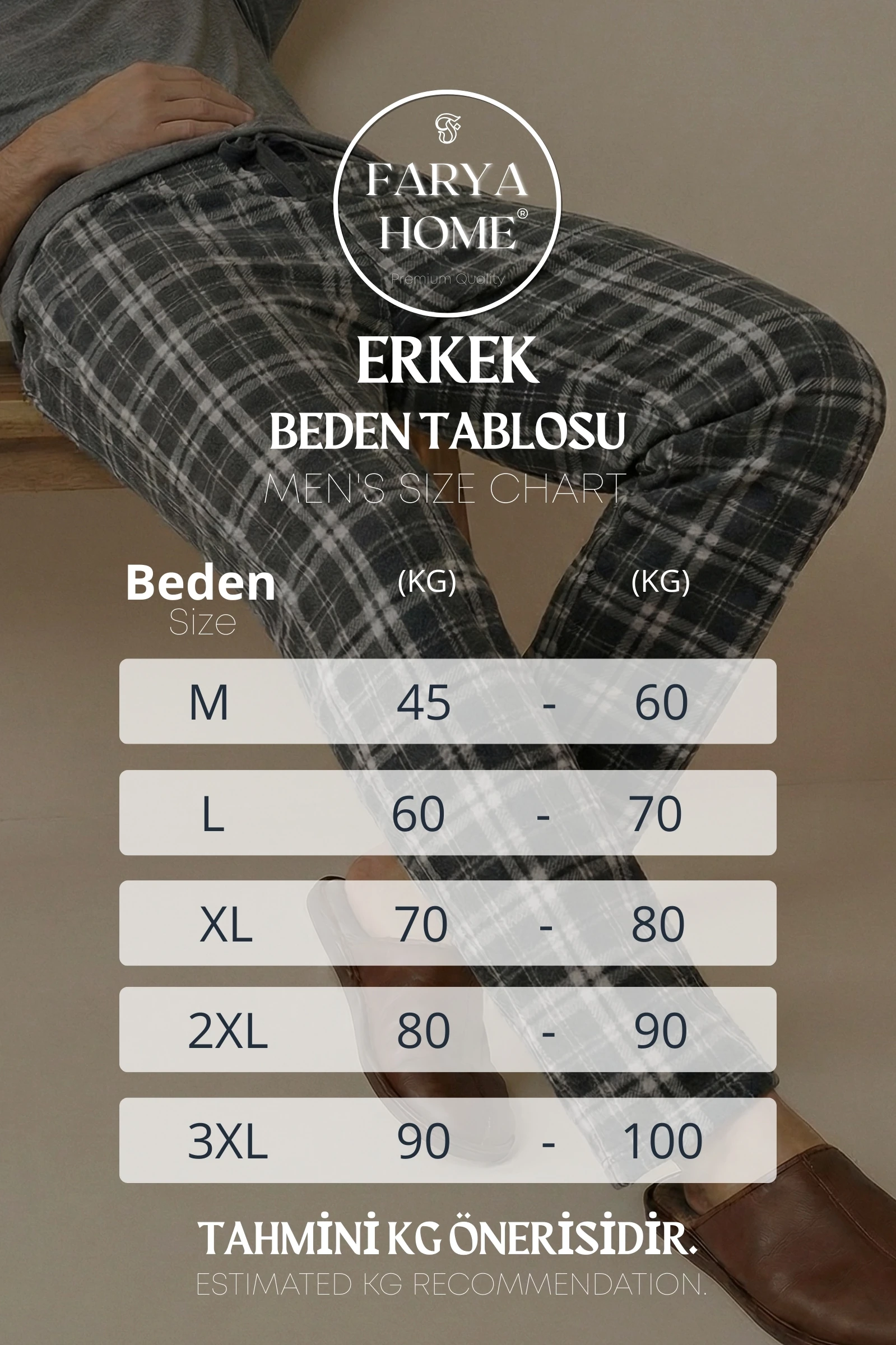 Luxury Soft Wellsoft Polar Ekose Kare Desenli Kışlık Pijama Altı Pantolon