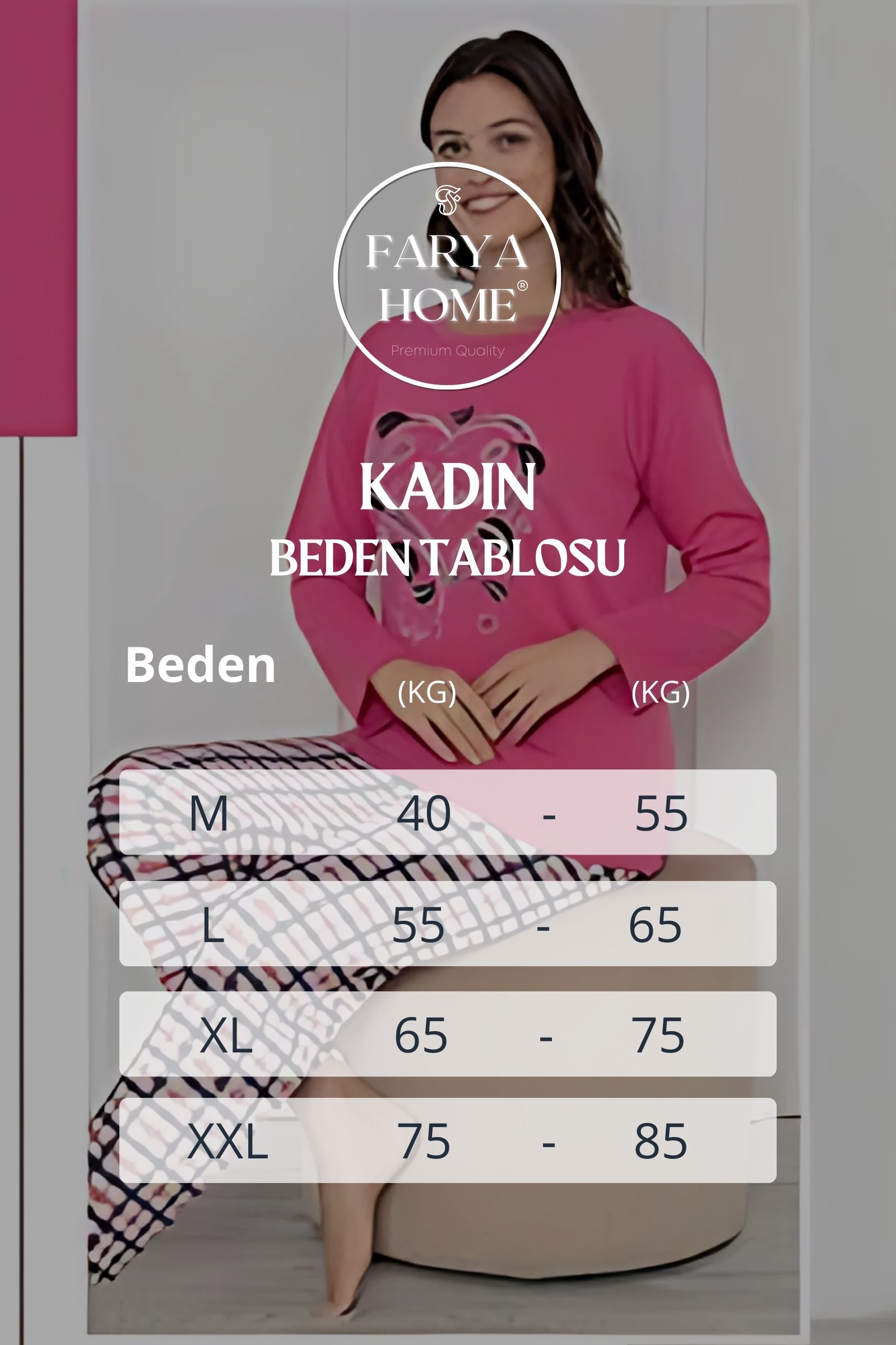 Dreamy Pamuklu Desenli 2 İplik Uzun Kollu Pijama Takımı - Pembe