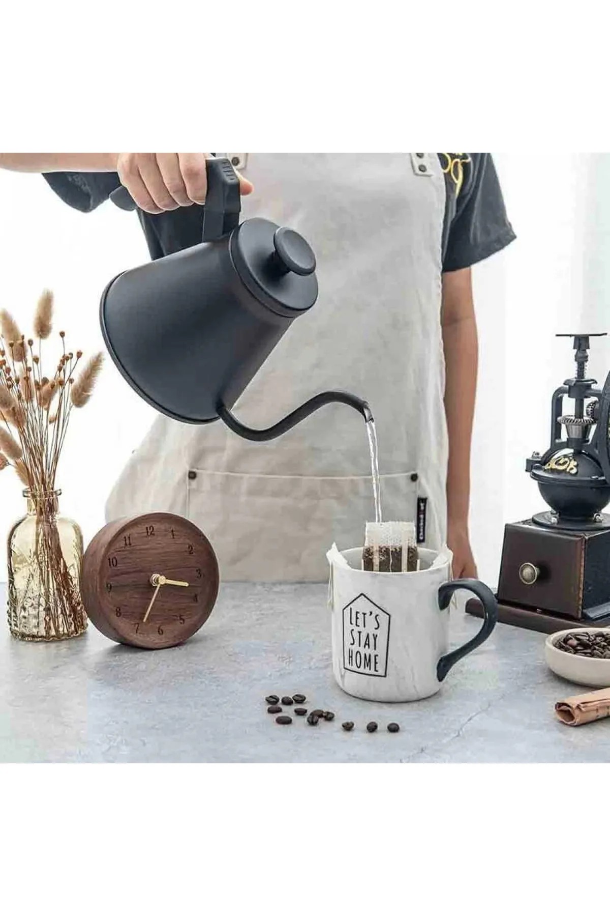 Barista Kettle - Slim Fit Siyah 1200 ml