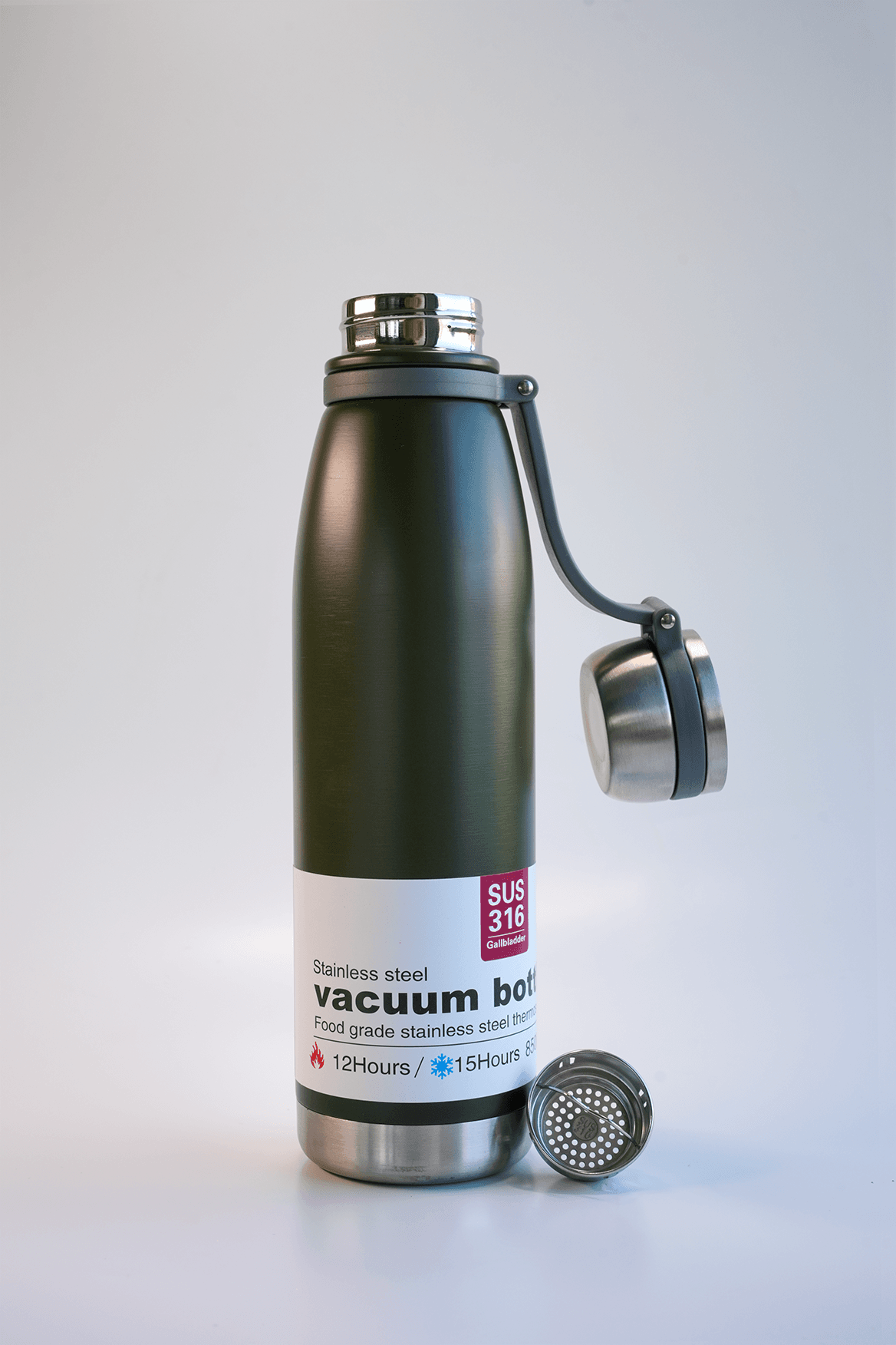 850ml Kamp Termos, Paslanmaz Çelik - Yeşil