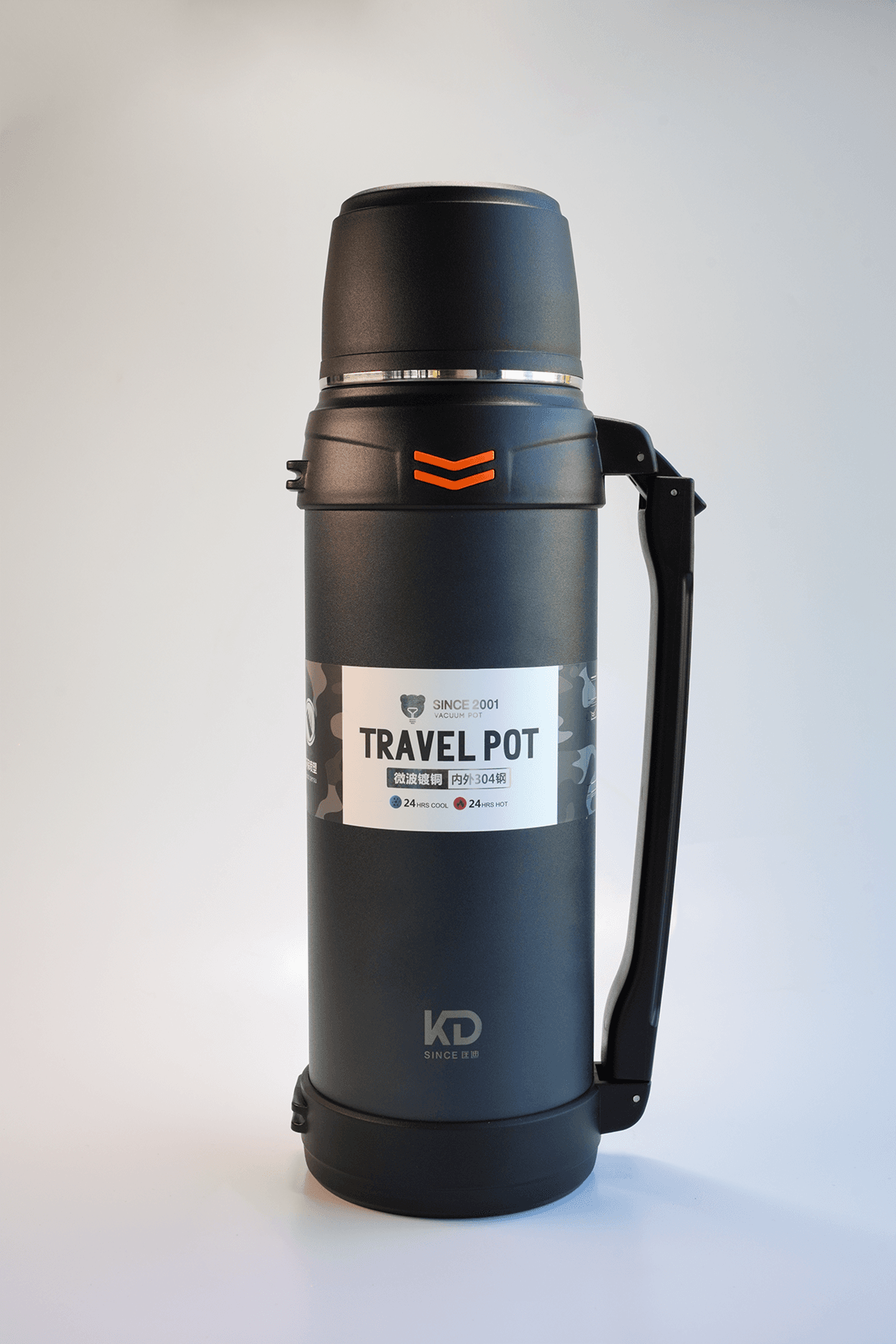 Bardaklı XL Termos, Çift Katmanlı, Paslanmaz çelik 2500ml - Lacivert