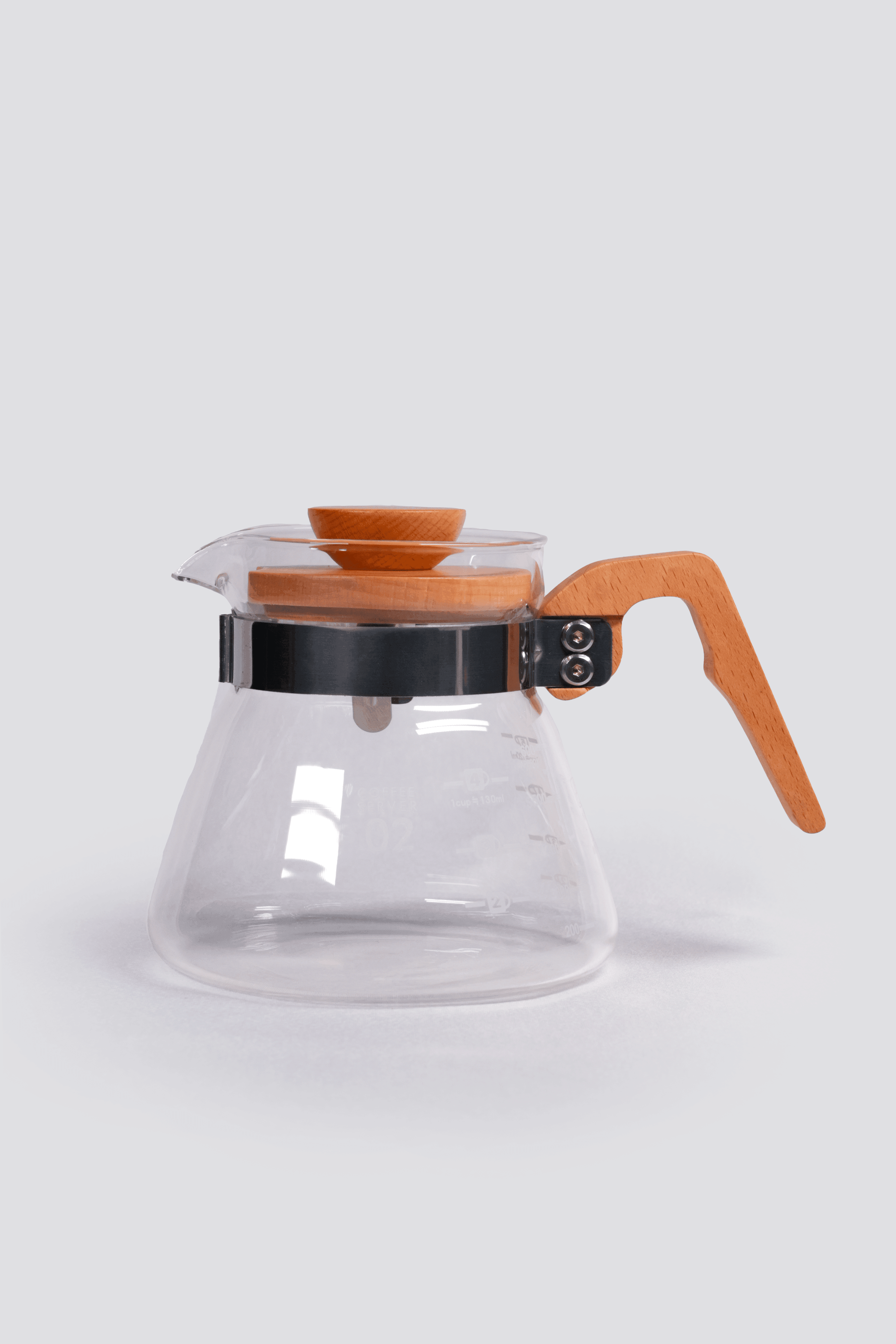 Ahşap Saplı Isıya Dayanıklı Kahve Sürahisi Coffee Server 600 ml