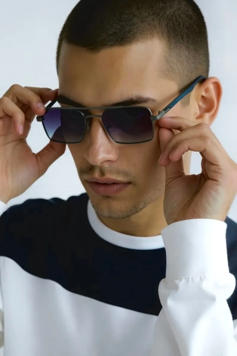 RIZZ 8827 Mat Siyah Güneş Gözlüğü