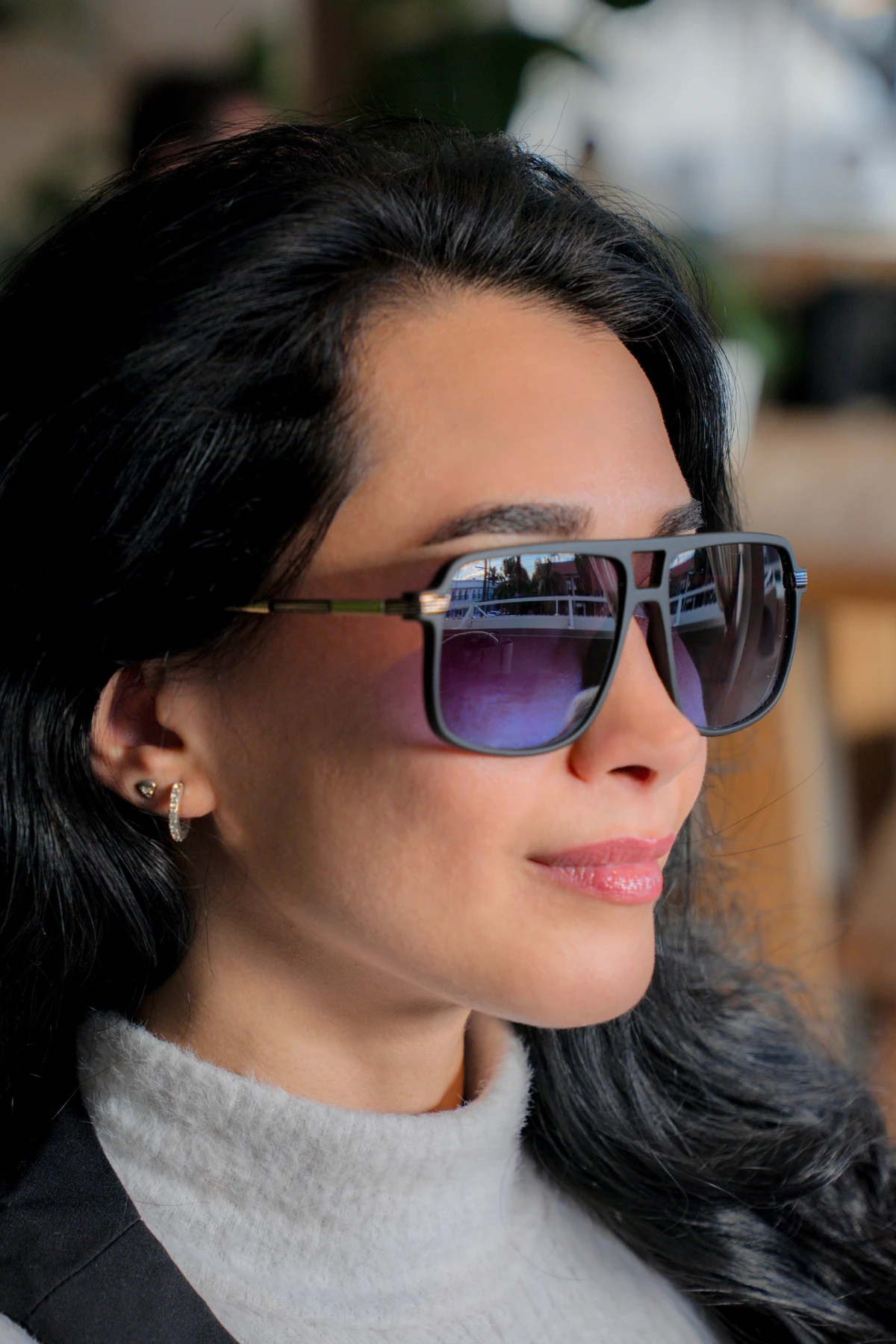 RIZZ 8544 Mat Siyah Güneş Gözlüğü