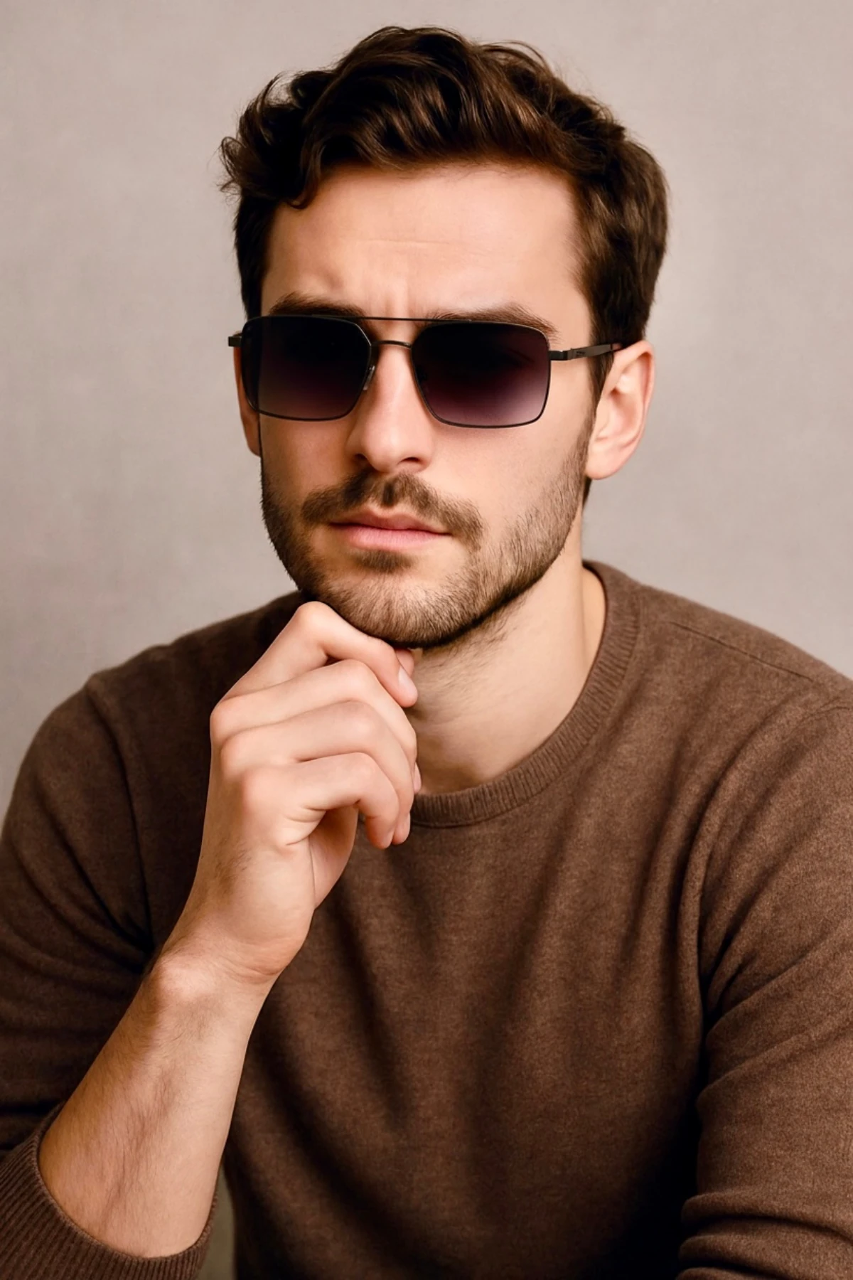 RIZZ 8827 Mat Antrasit Güneş Gözlüğü