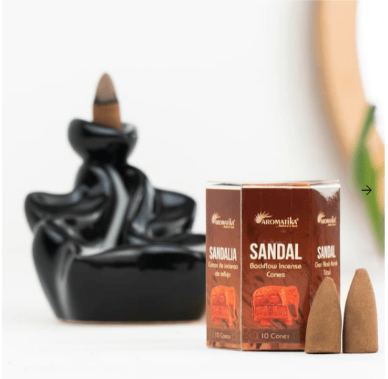 Aromatika Sandal Aromalı Backflow Geri Akış Konik Tütsü